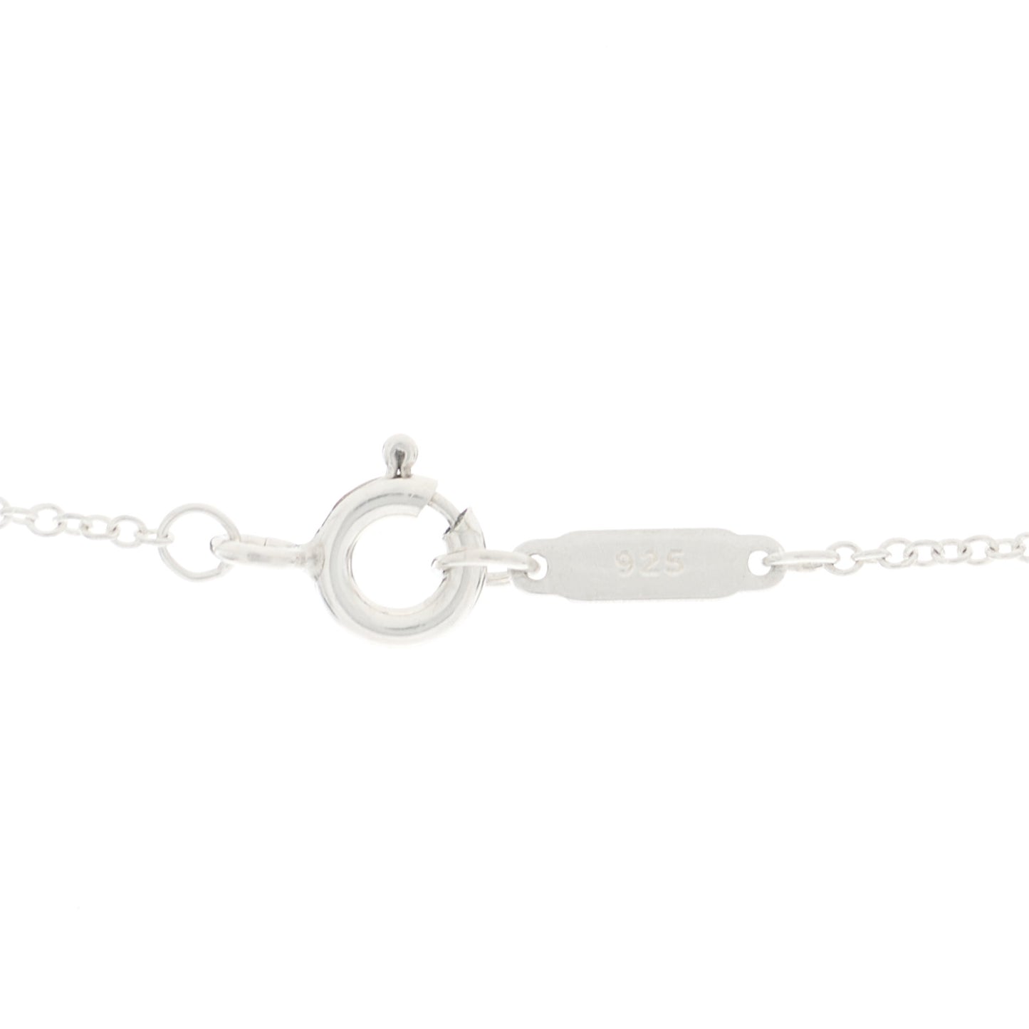 Sterling Silver Enamel Return to Tiffany Double Mini Heart Tag Pendant Necklace Blue