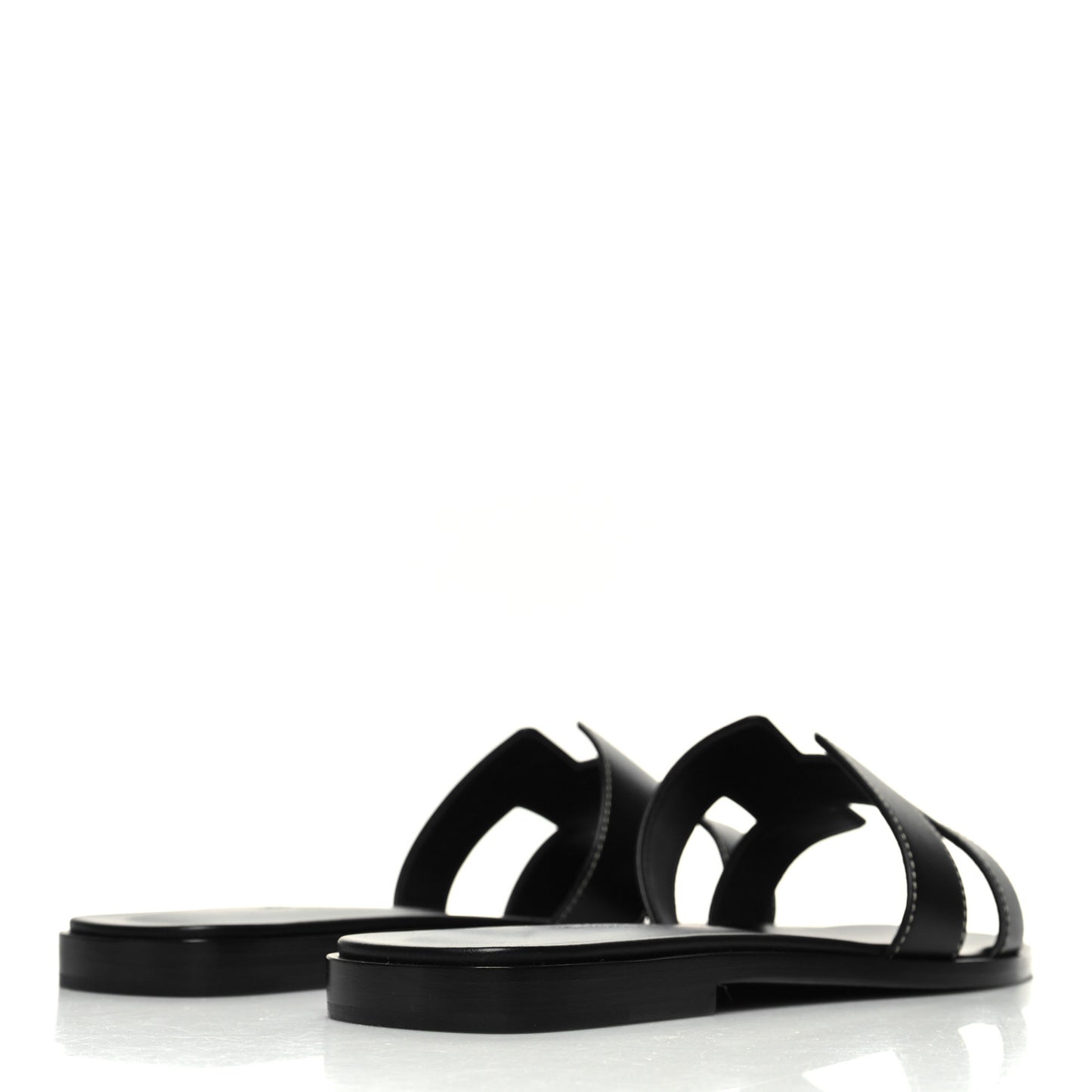 Box Calfskin Oran Sandals 38 Black
