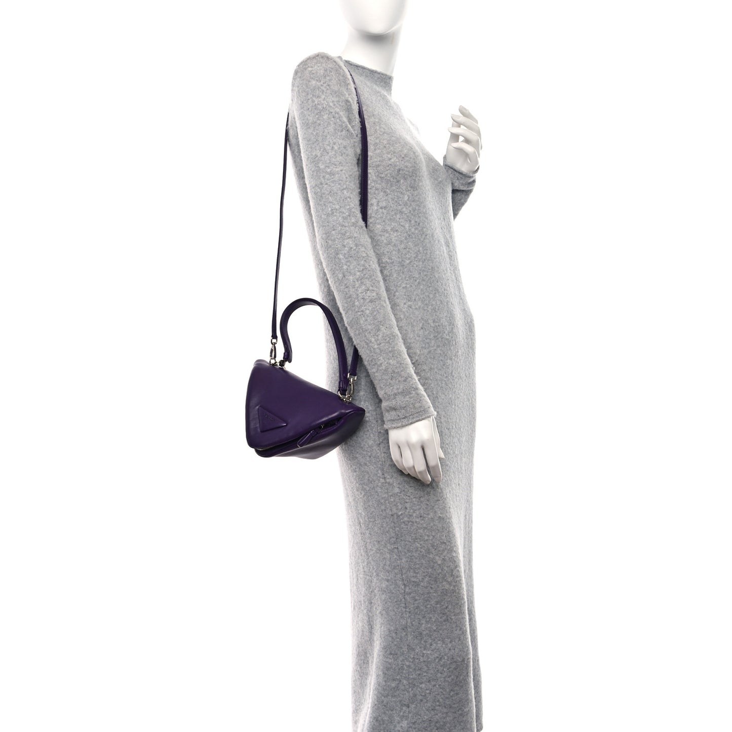 Nappa Padded Signaux Triangle Crossbody Viola