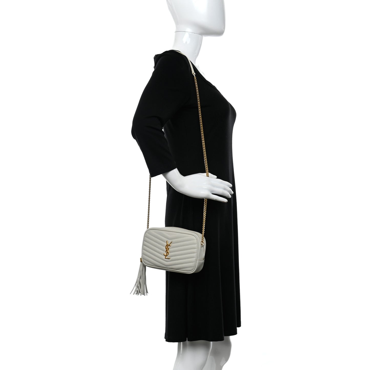 Grain De Poudre Matelasse Monogram Mini Lou Camera Bag Crema Soft