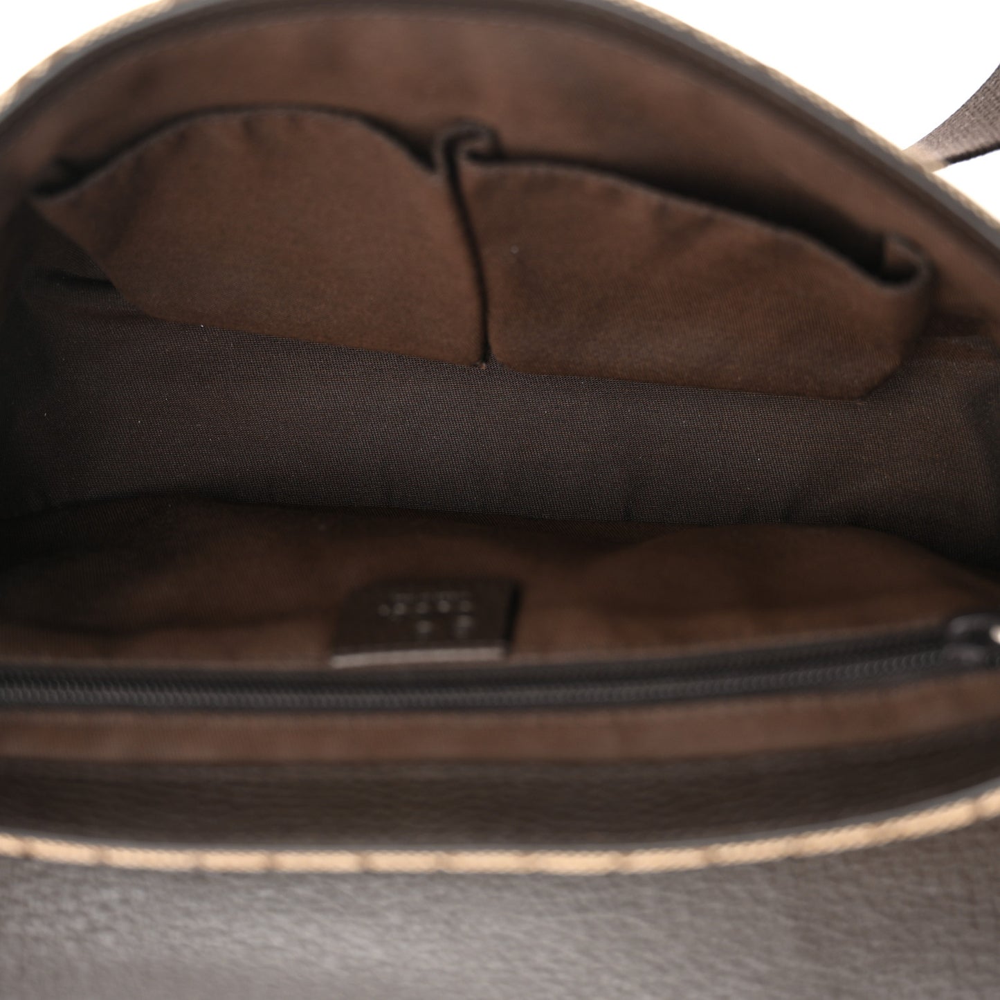 Monogram Flap Messenger Bag Beige Dark Brown