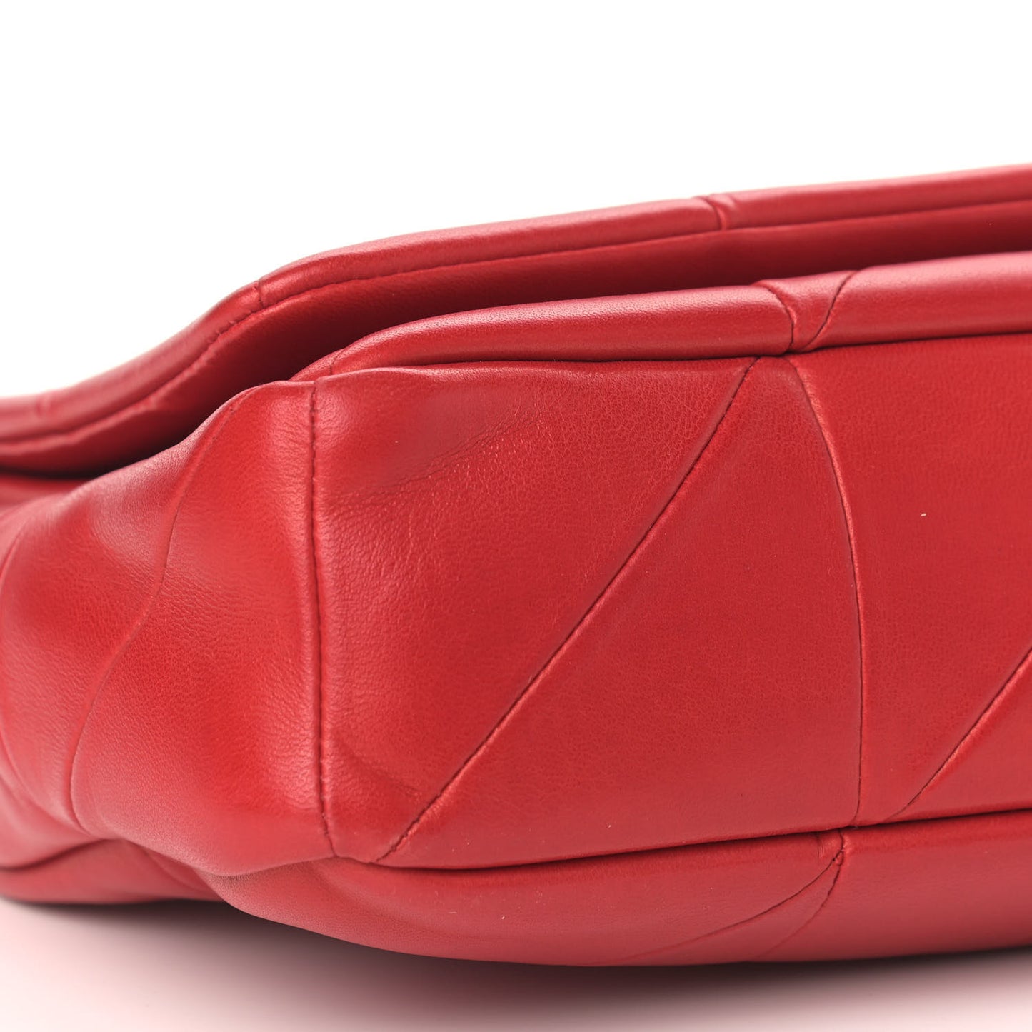 Lambskin Patchwork Monogram Medium Jamie Red