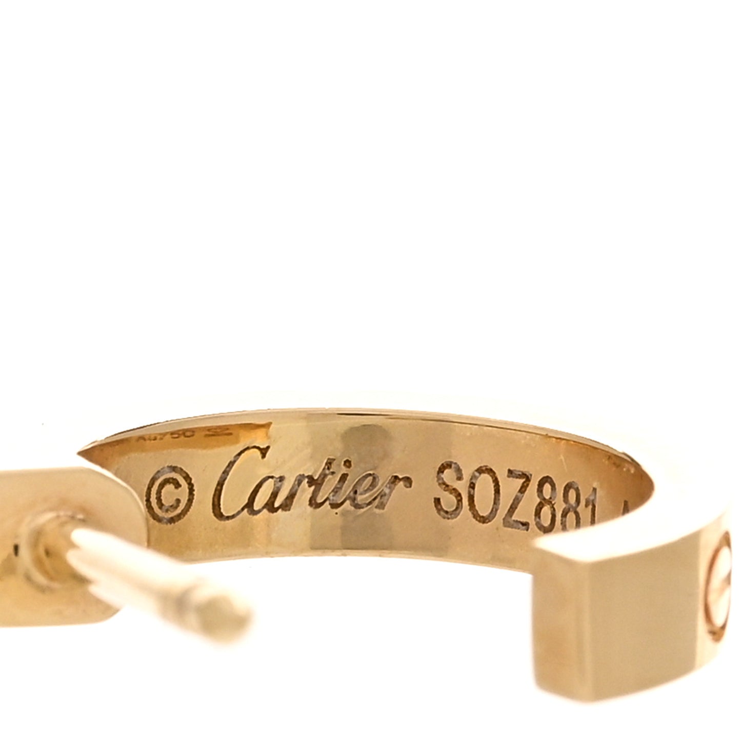 18K Yellow Gold Small LOVE Hoop Earrings