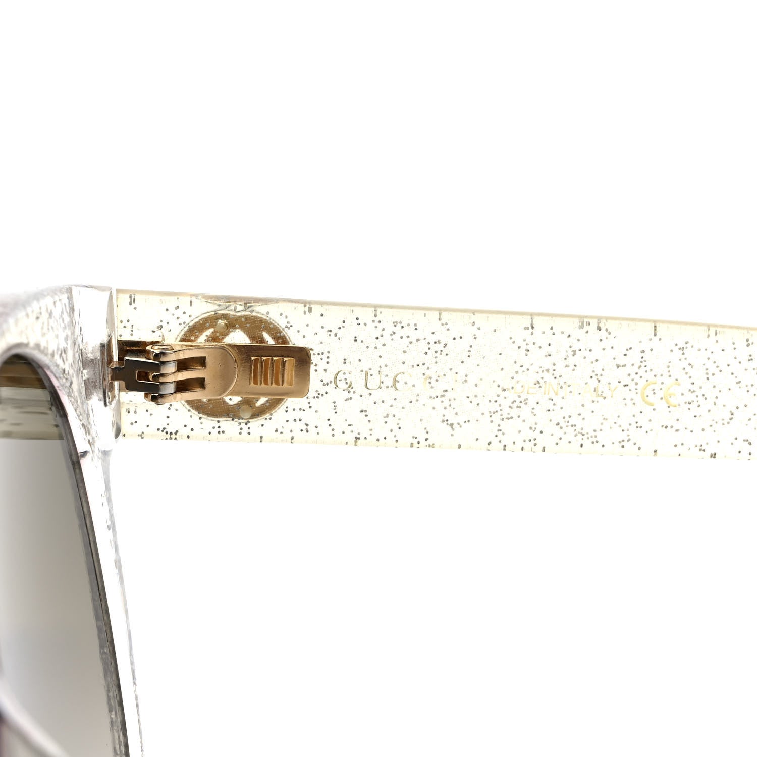 Gucci Acetate Glitter Sunglasses GG0034S Silver 6 of 8