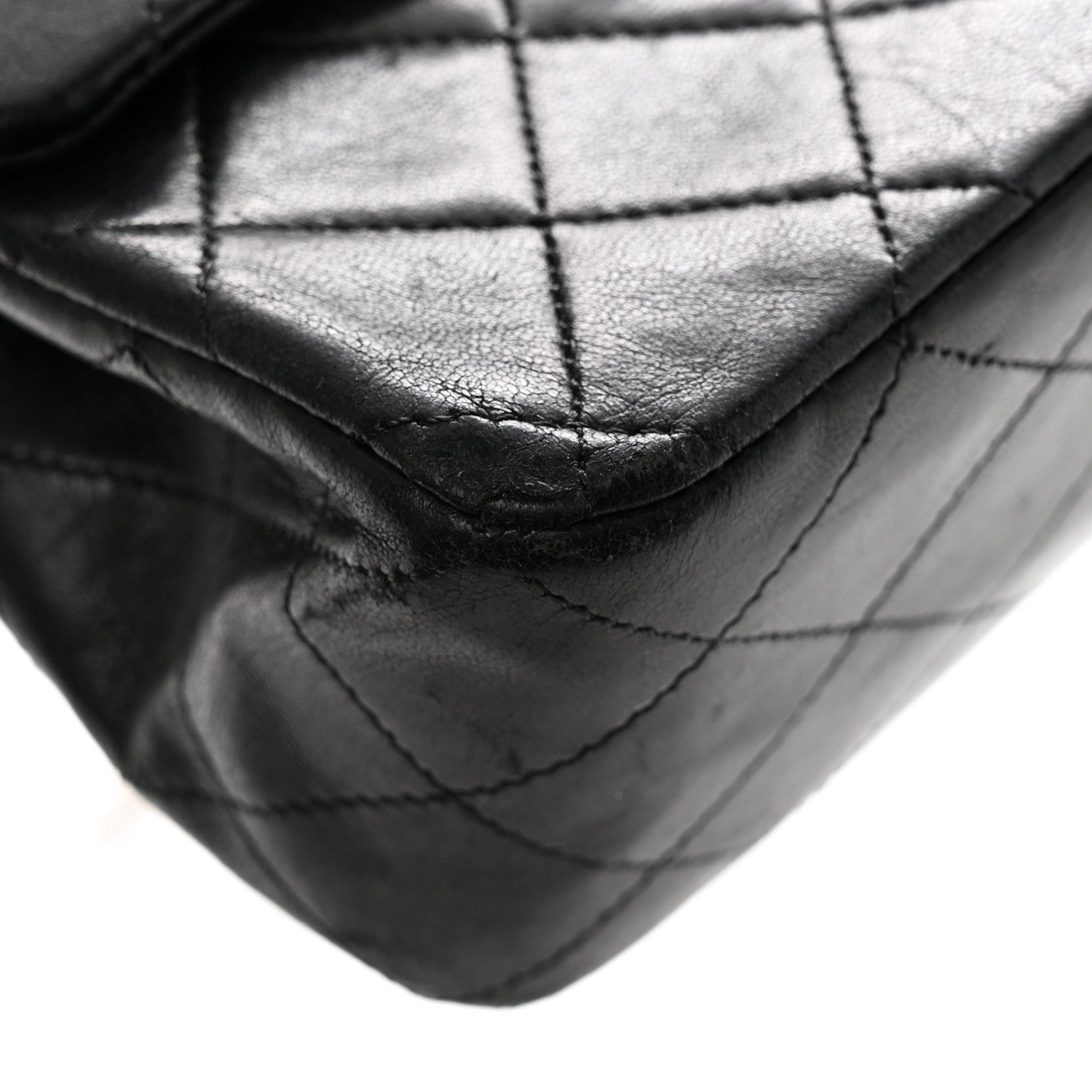Chanel Lambskin Quilted Medium Double Flap Black 11 of 14