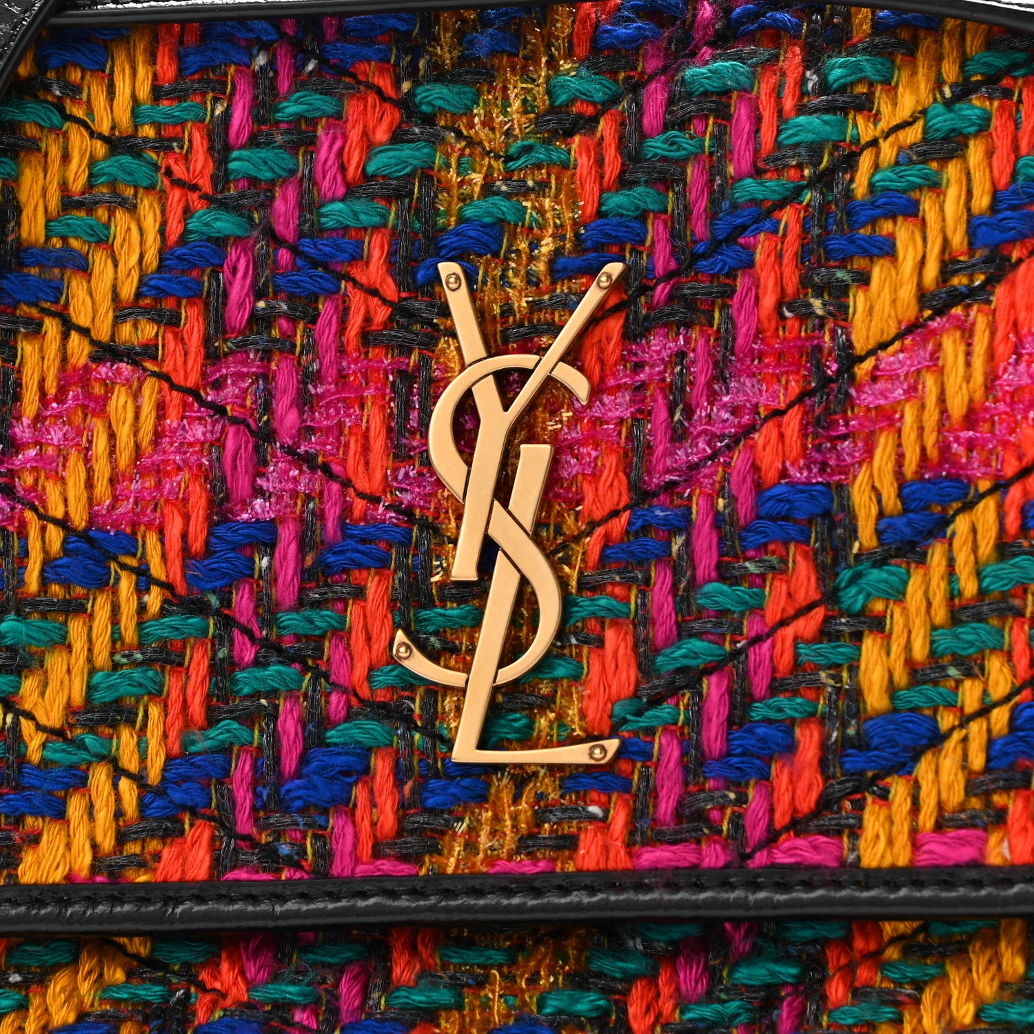 Saint Laurent Tweed Calfskin Matelasse Monogram Medium Niki Chain Satchel Multicolor 8 of 10