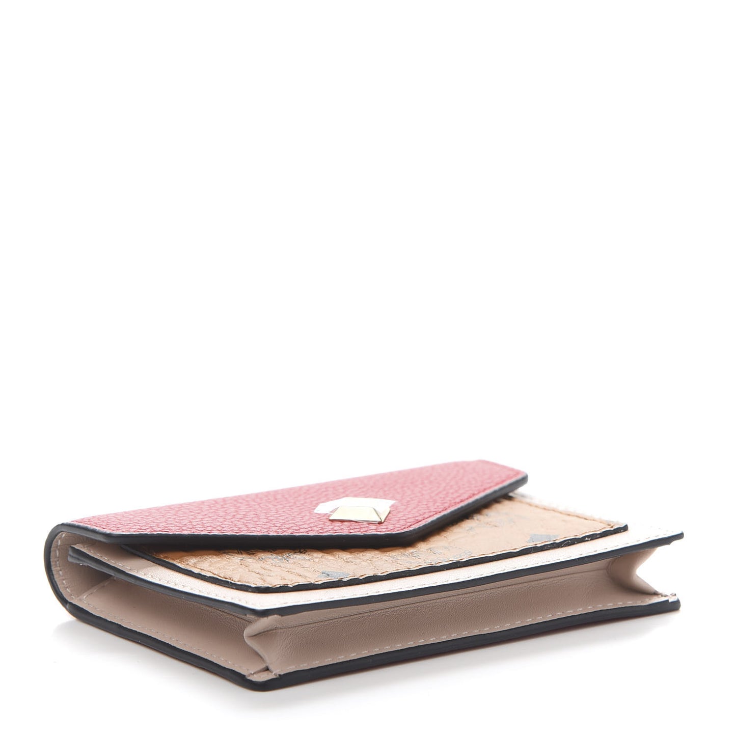 Visetos Mini Love Letter Flap Wallet Cognac White Red