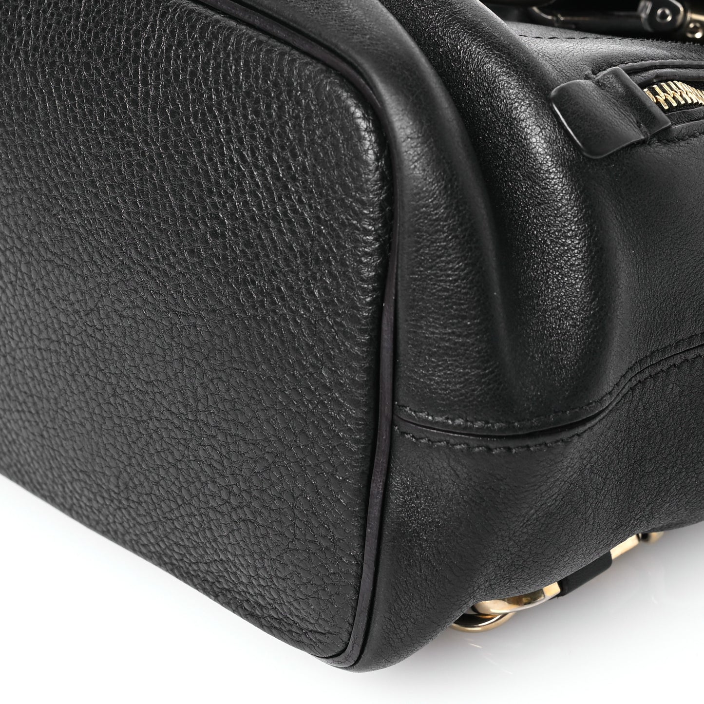 Suede Calfskin Small Faye Backpack Black