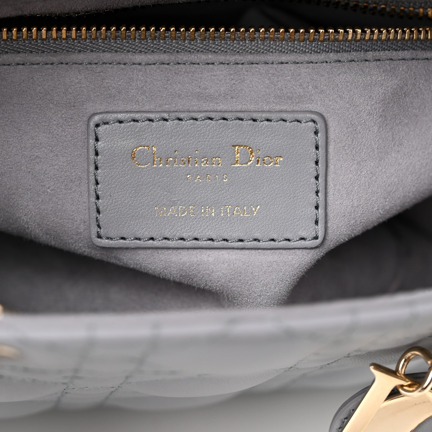 Christian Dior Lambskin Cannage Small My ABCDior Lady Dior Grey 6 of 10