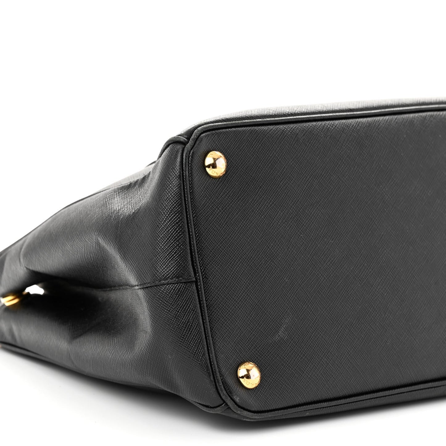 Saffiano Medium Galleria Double Zip Tote Black