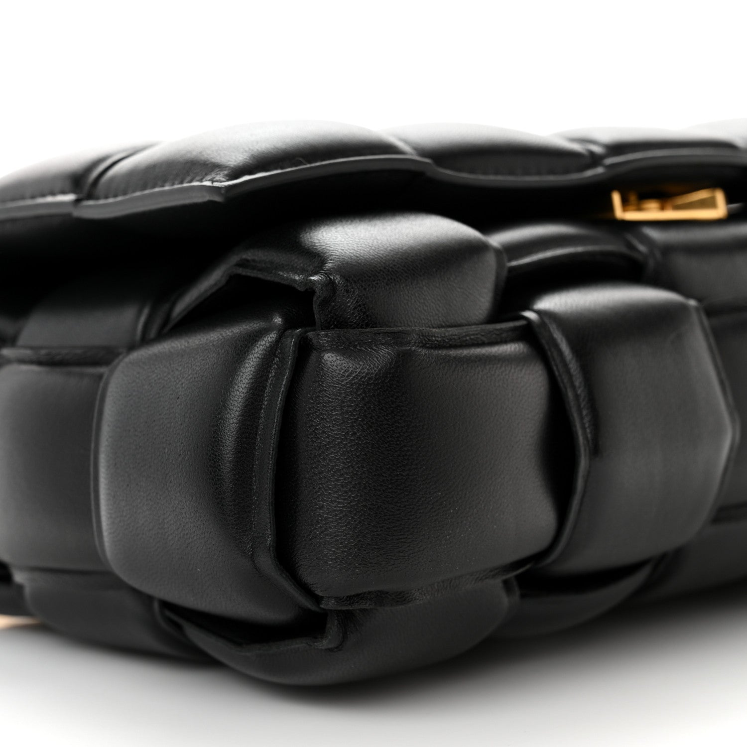 Bottega Veneta Lambskin Maxi Intreccio Padded Chain Cassette Crossbody Bag Black 8 of 10