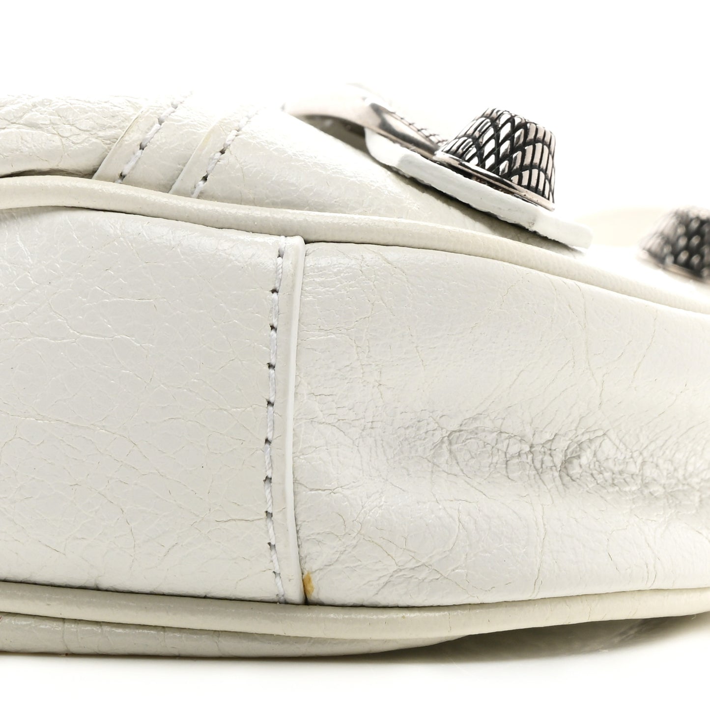 Agneau Arena Le Cagole Mini Purse With Chain Optic White