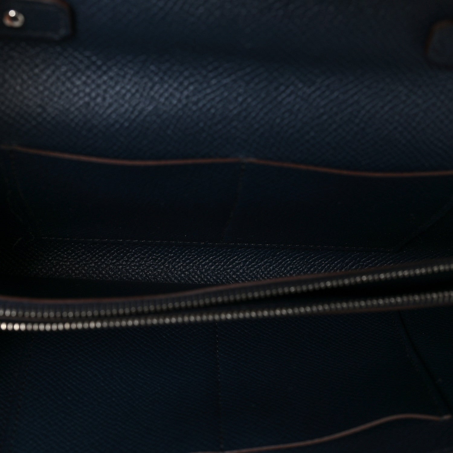 Hermes Epsom Casaque Kelly Wallet To Go Etoupe Sesame Blue indigo 5 of 8