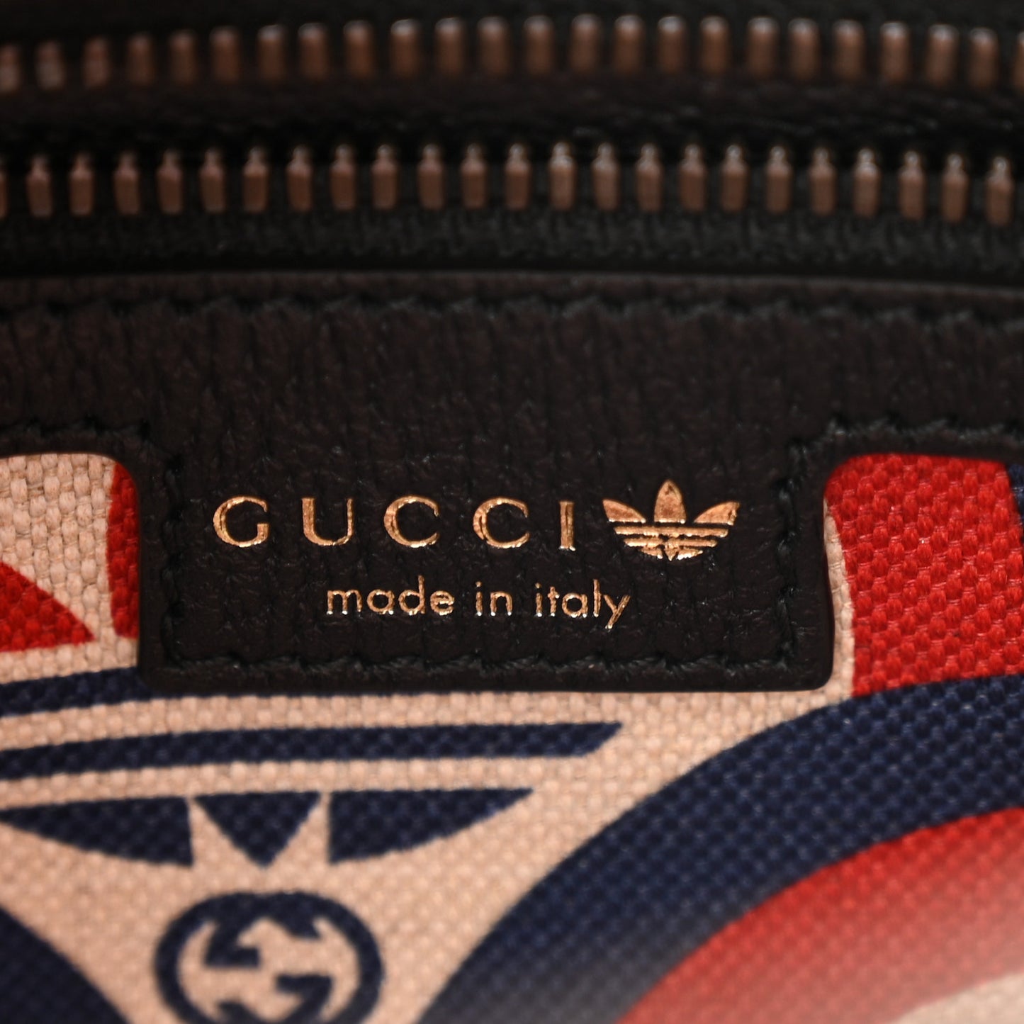 X ADIDAS Textured Dollar Calfskin Web Trefoil Logo Embossed Mini Bowling Bag Black Off White