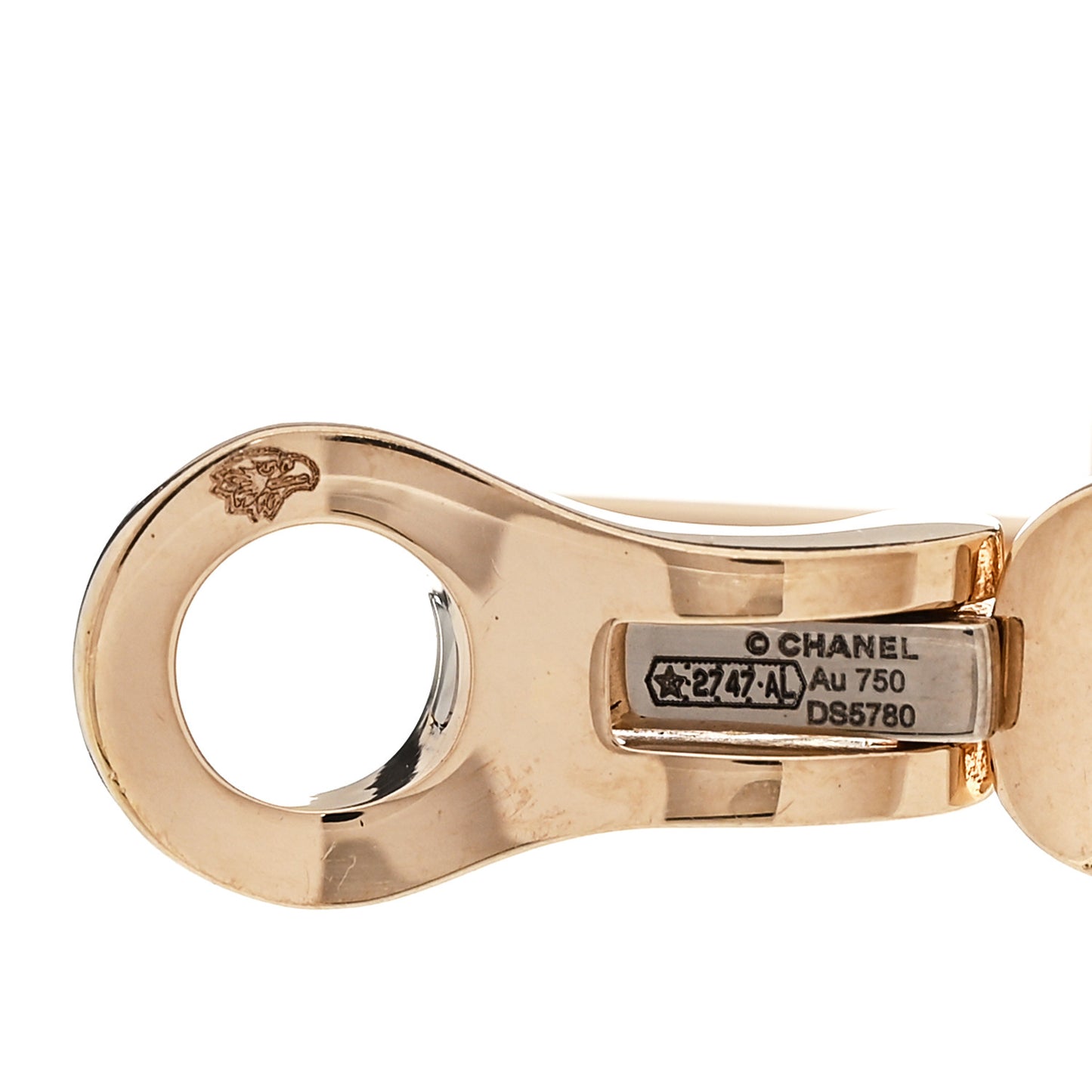 18K Beige Gold Diamond Coco Crush Hoop Earrings