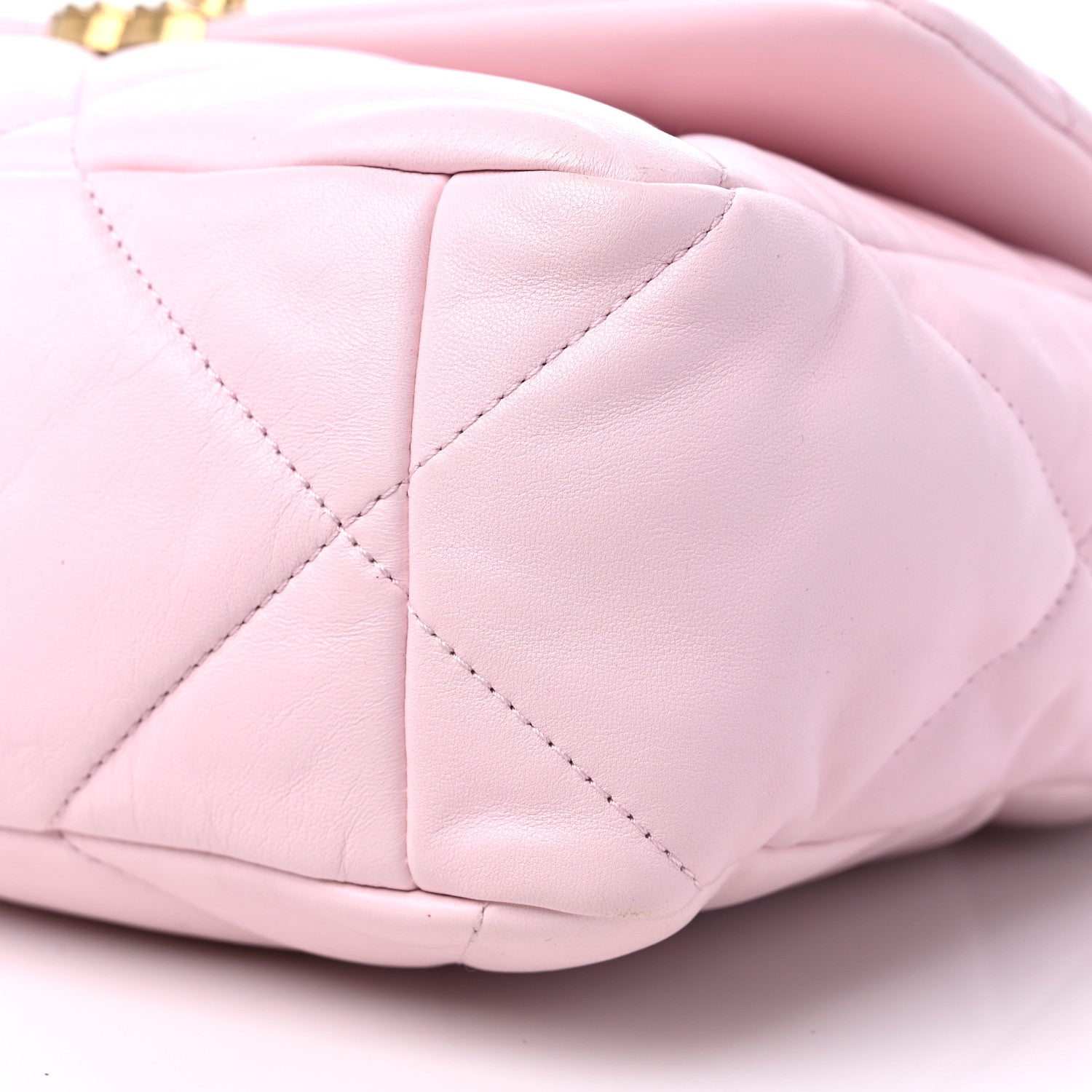 Chanel Lambskin Quilted Large Chanel 19 Flap Light Pink 9 of 9