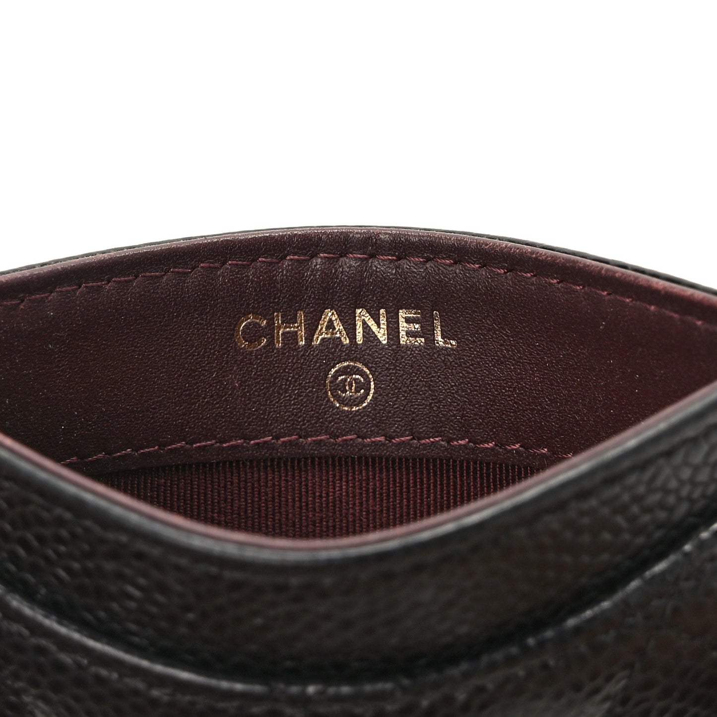 Caviar Quilted Card Holder Black