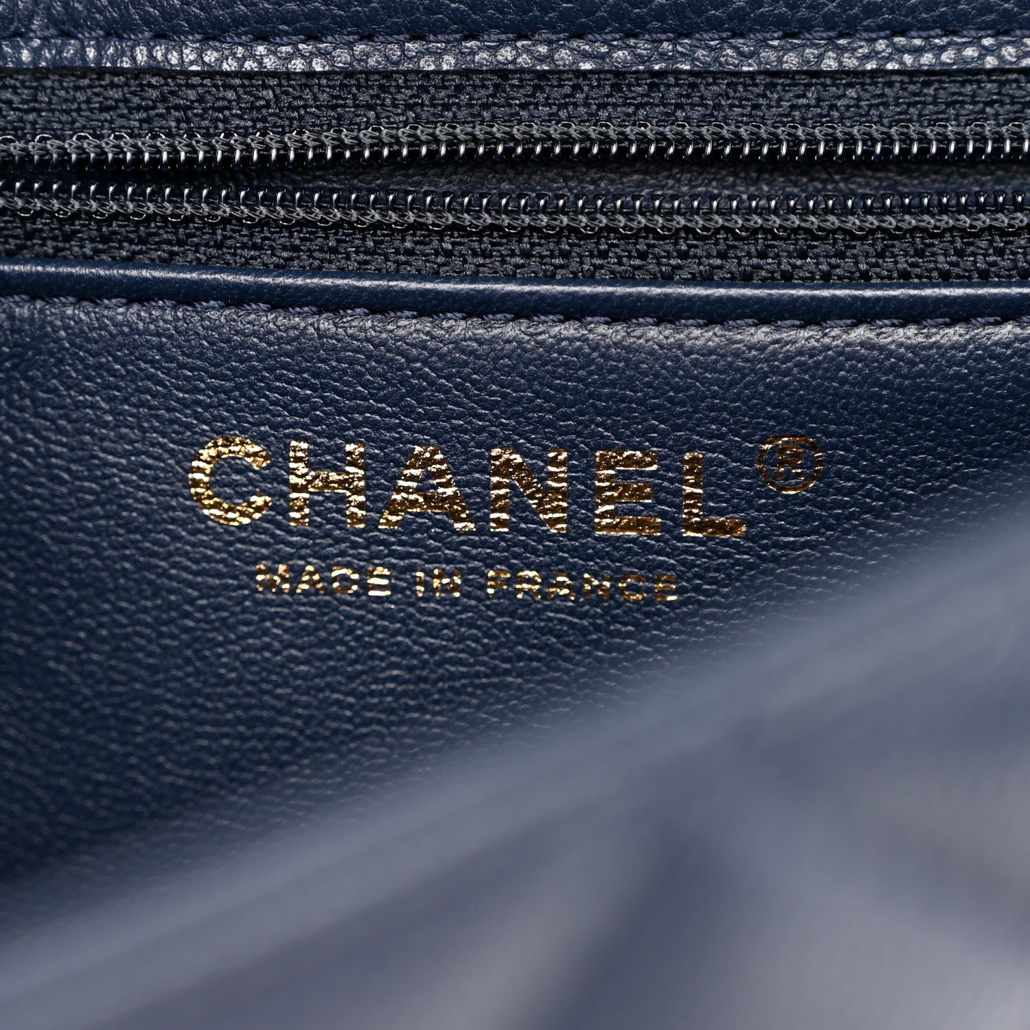 Chanel Caviar Quilted Medium Sweet Classic Flap Navy Blue 6 of 10