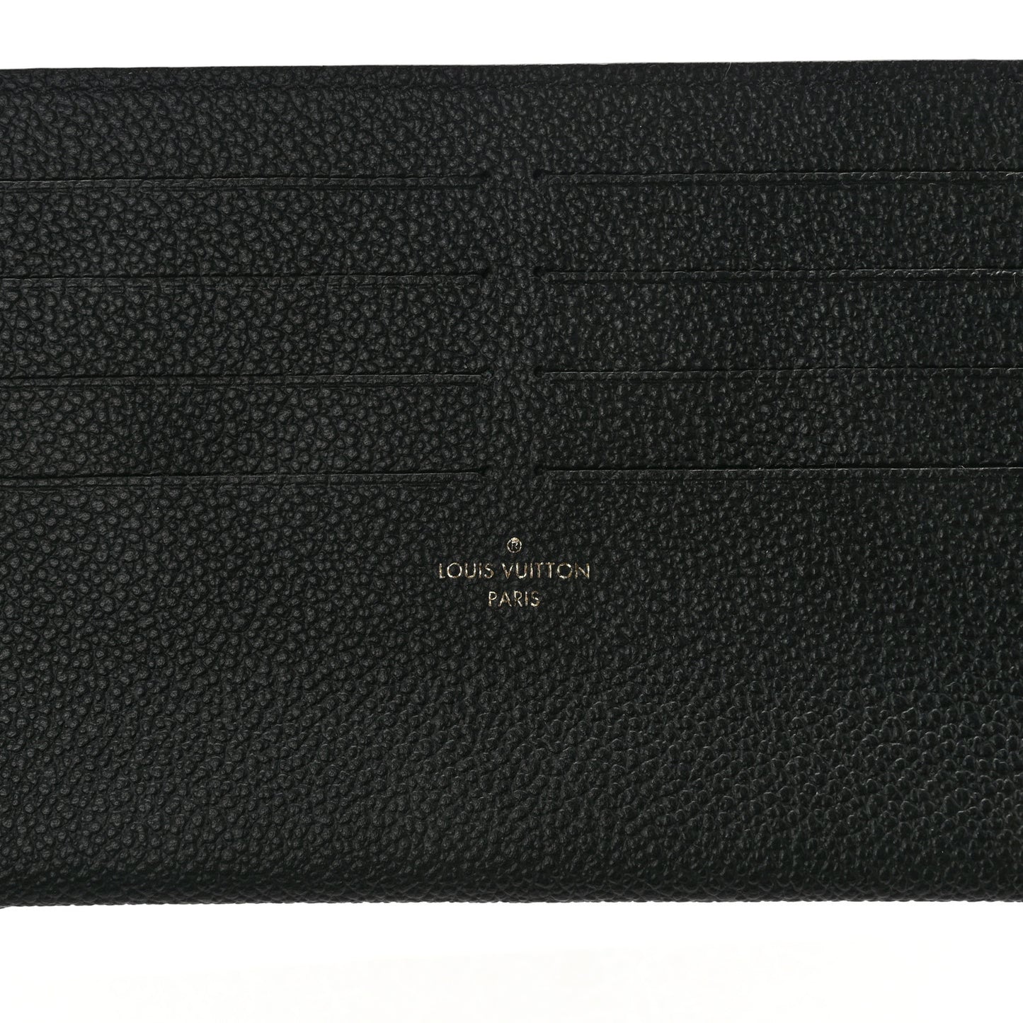 Calfskin Felicie Chain Wallet Card Holder Insert Black