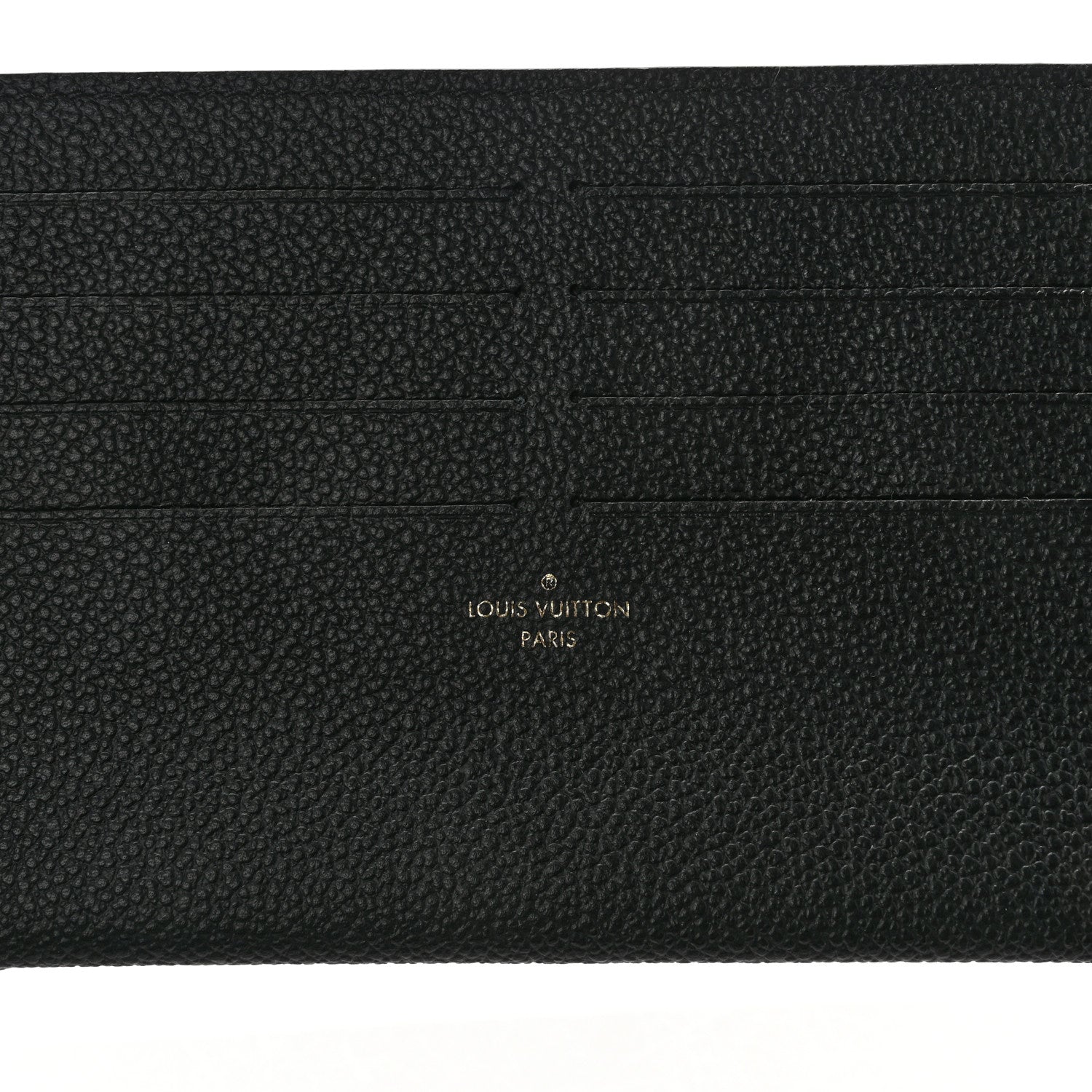 Louis Vuitton Calfskin Felicie Chain Wallet Card Holder Insert Black 6 of 6