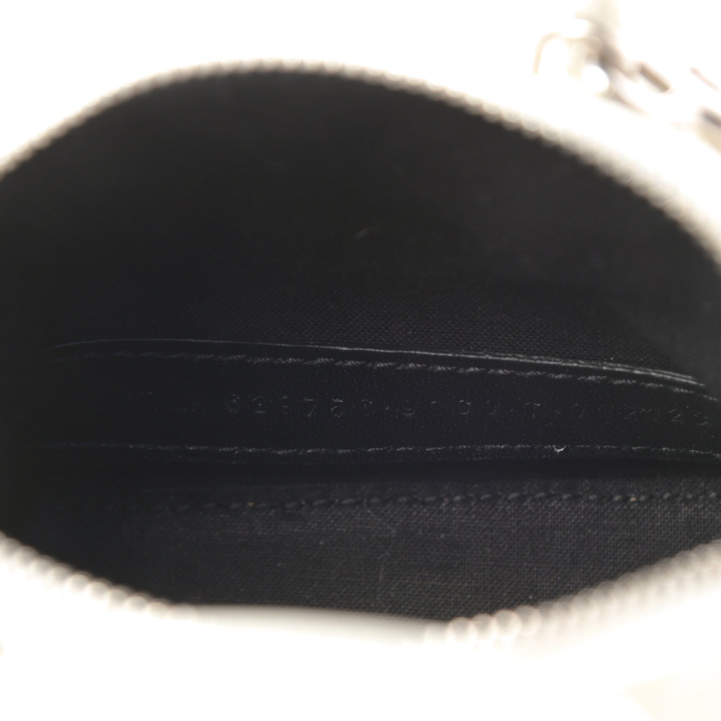 Grained Calfskin Logo Mini Ville Top Handle Bag White Black