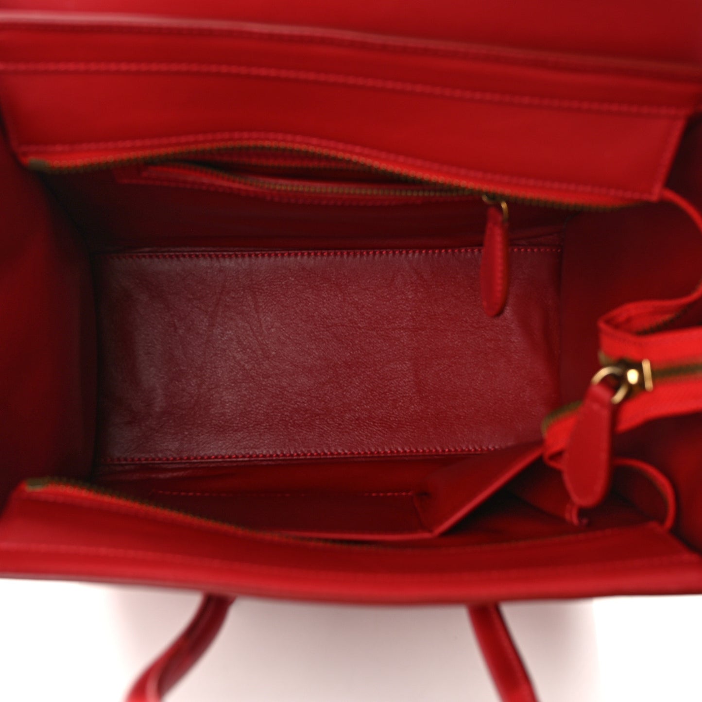 Smooth Calfskin Micro Luggage Red