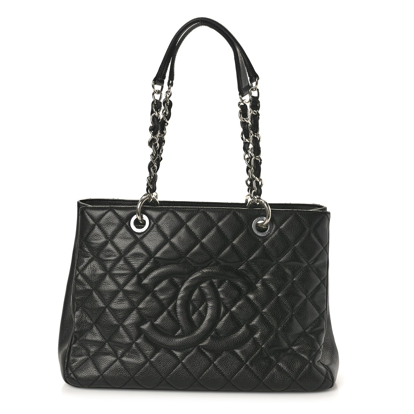 Caviar Quilted Grand Shopping Tote GST Black