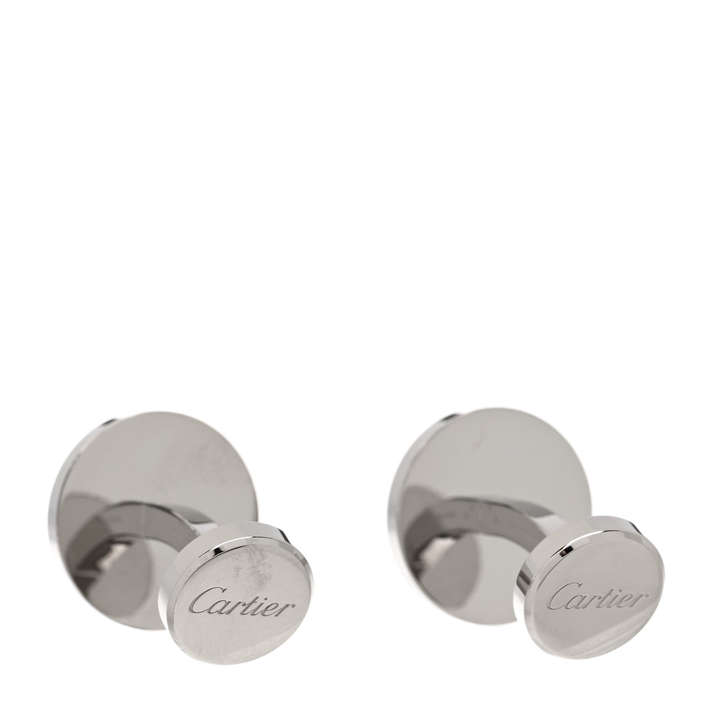 Sterling Silver Palladium Black Lacquer Panthere Cufflinks