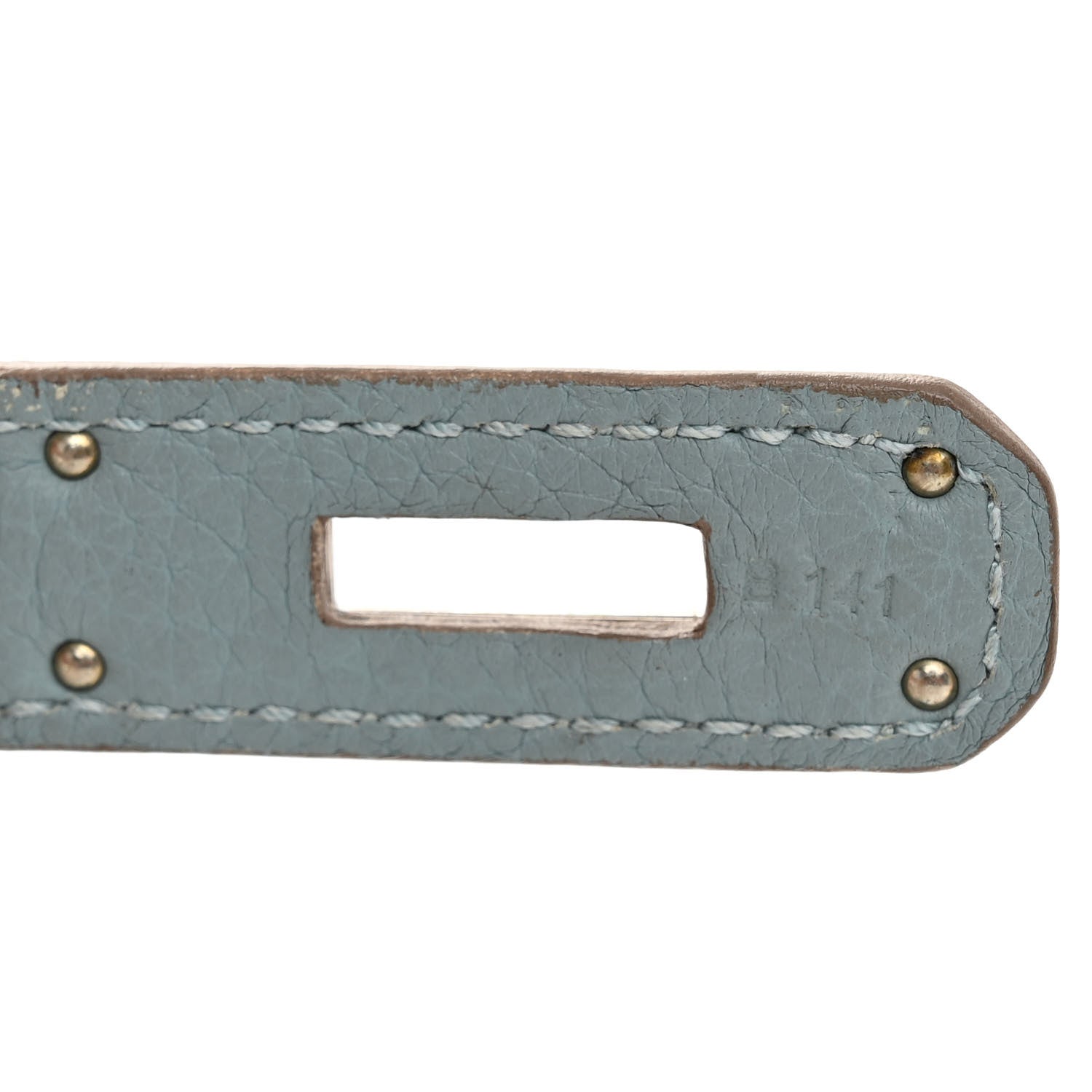 Hermes Togo Horseshoe Birkin 30 White Ciel 7 of 16