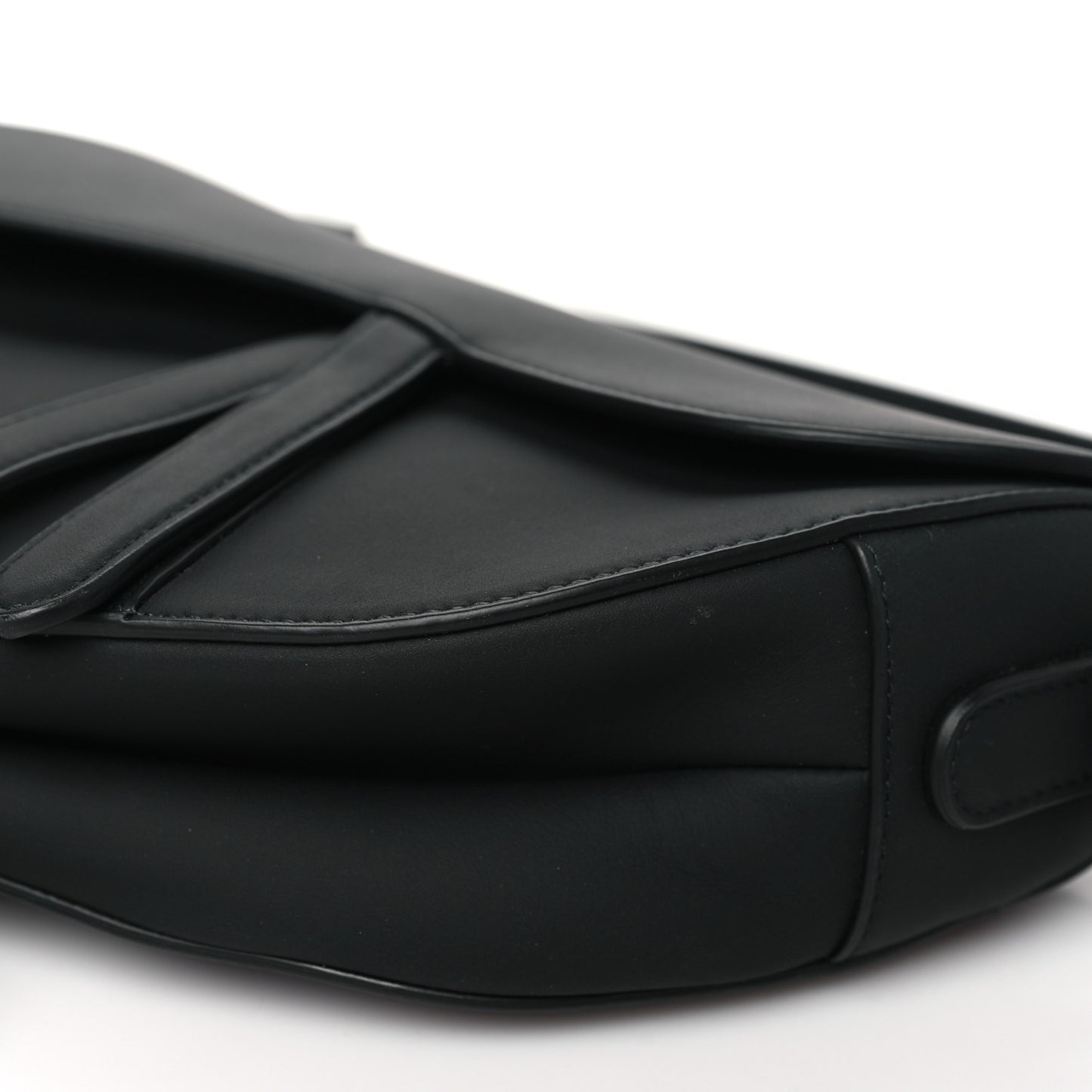 Ultra Matte Calfskin Saddle Bag Black