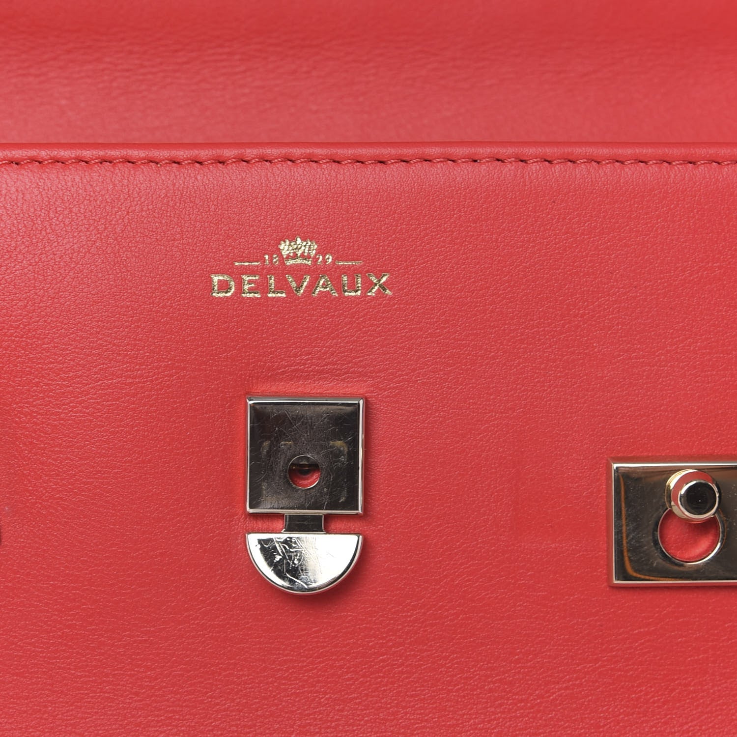 Delvaux Smooth Calfskin Mini Tempete Satchel Red 5 of 10