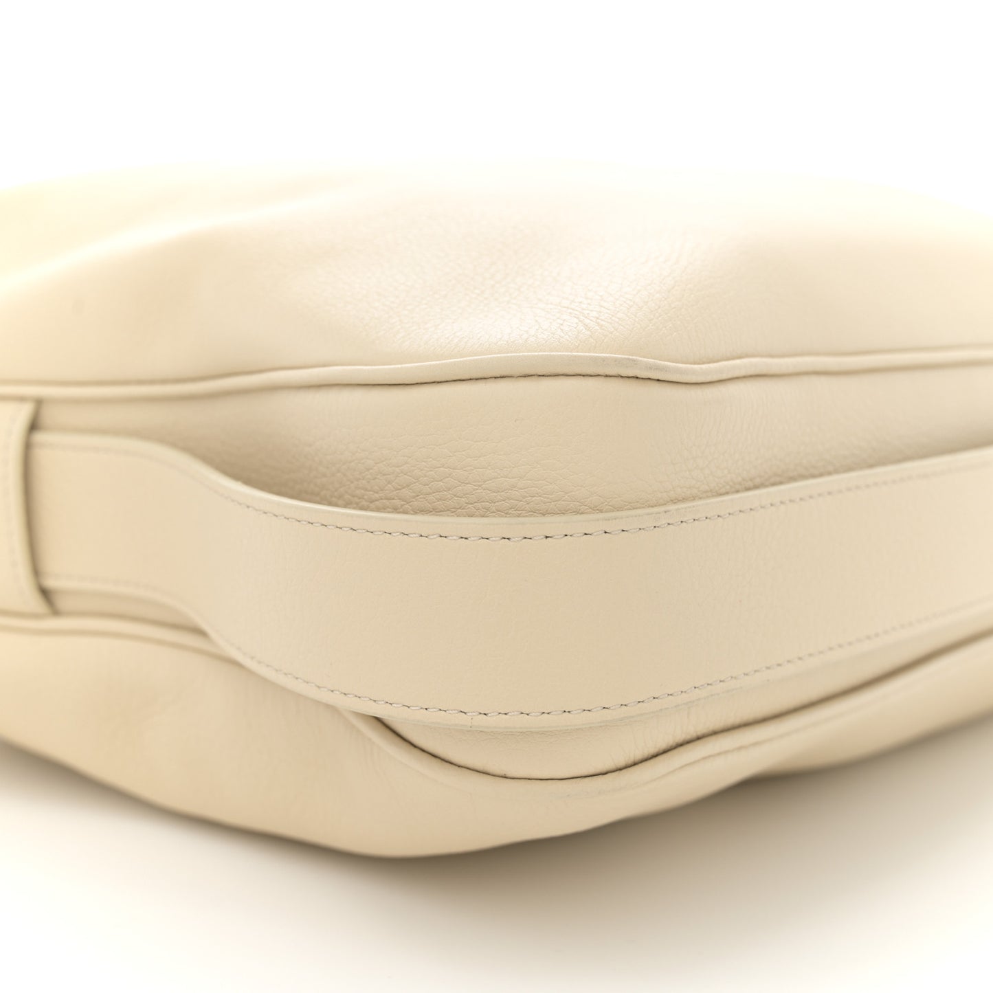 Supple Calfskin Large Romy Shoulder Bag Limestone
