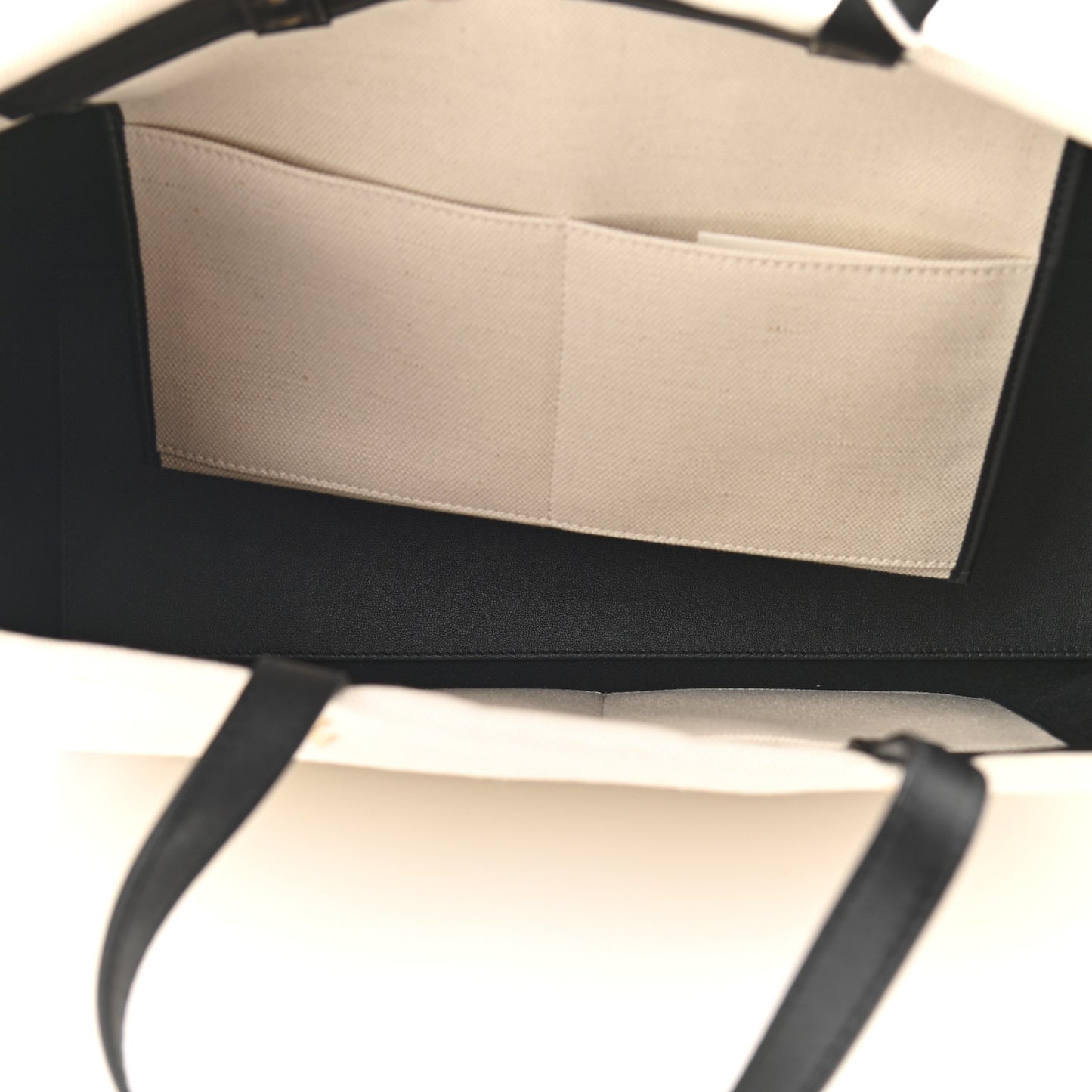 Canvas Calfskin VLTN Print Small Rockstud Tote Naturale Black