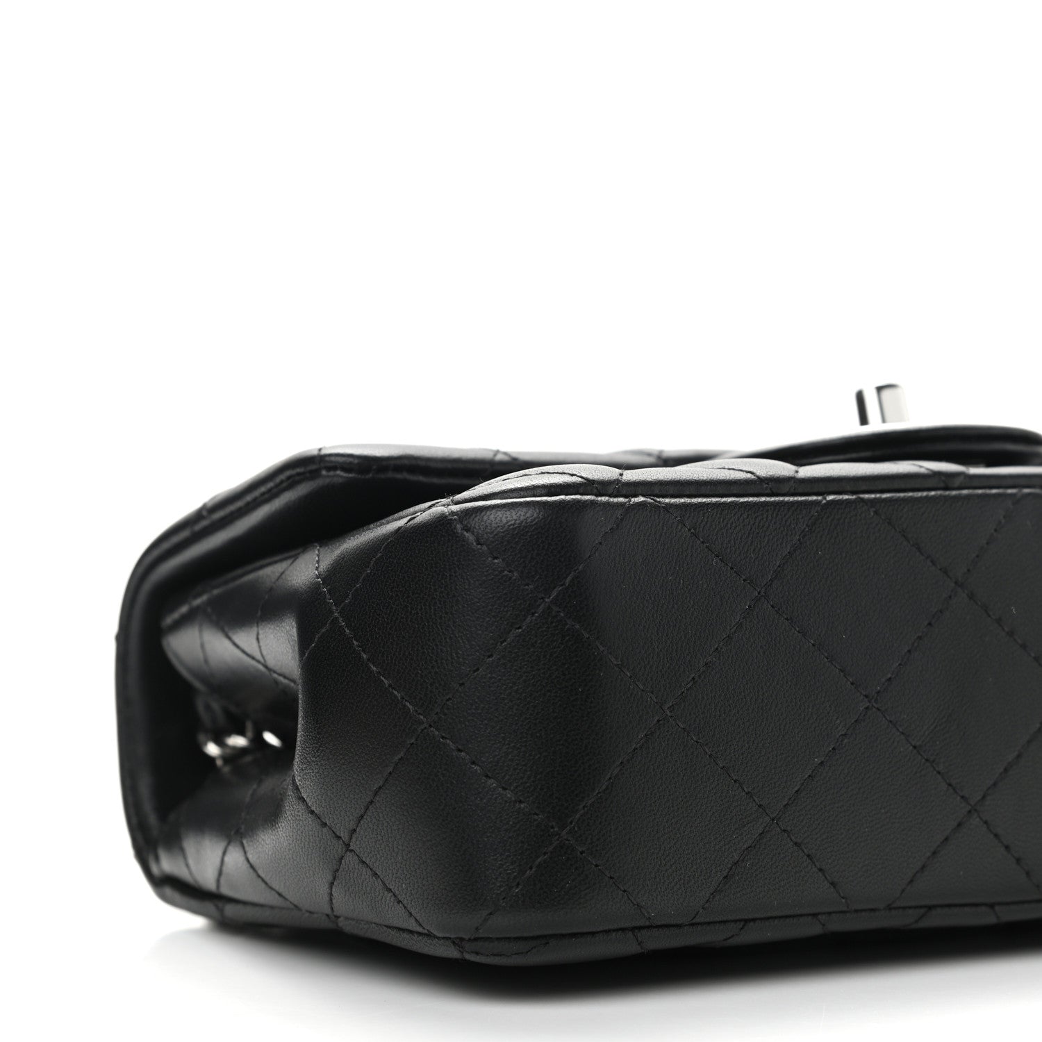 Chanel Lambskin Quilted Mini Rectangular Flap Black 9 of 11