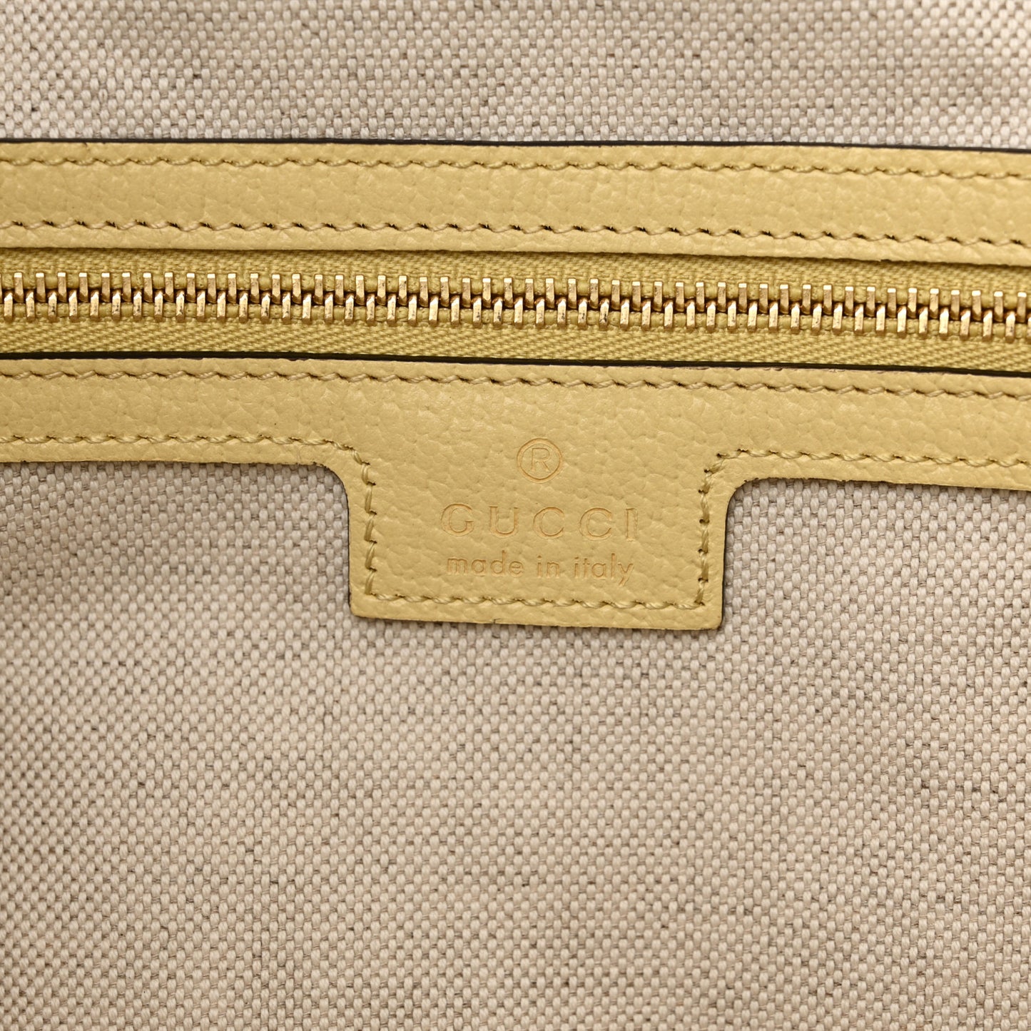 Monogram Jumbo GG Textured Dollar Calfskin Medium Ophidia Shopping Tote Yellow