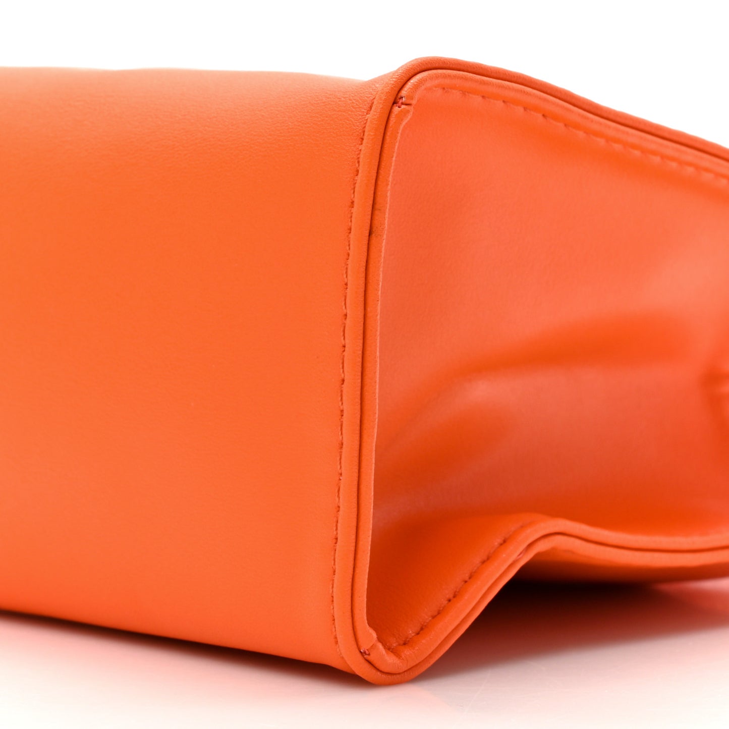 Vegan Leather Small Shopping Bag Orange
