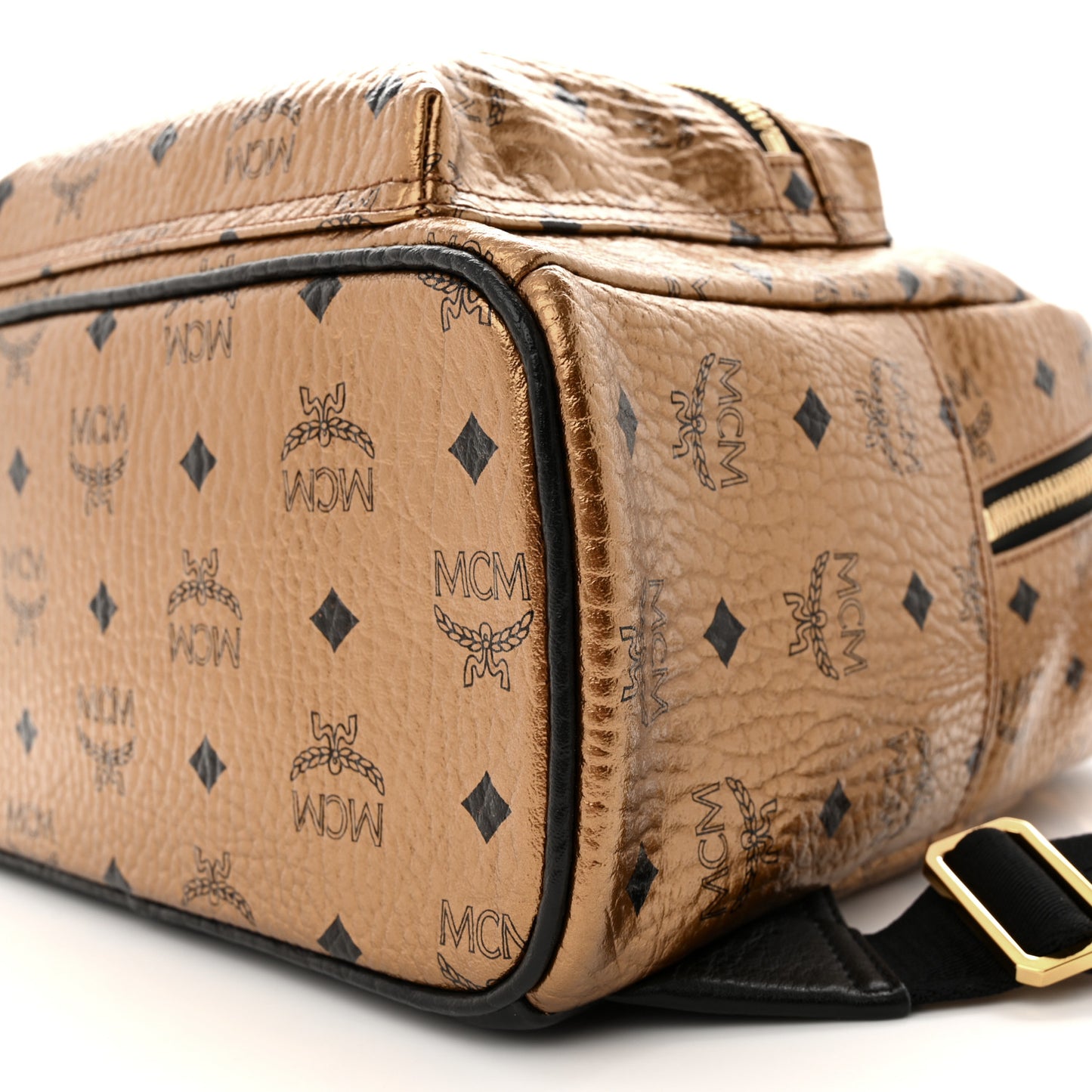 Metallic Visetos Small Stark Backpack Gold
