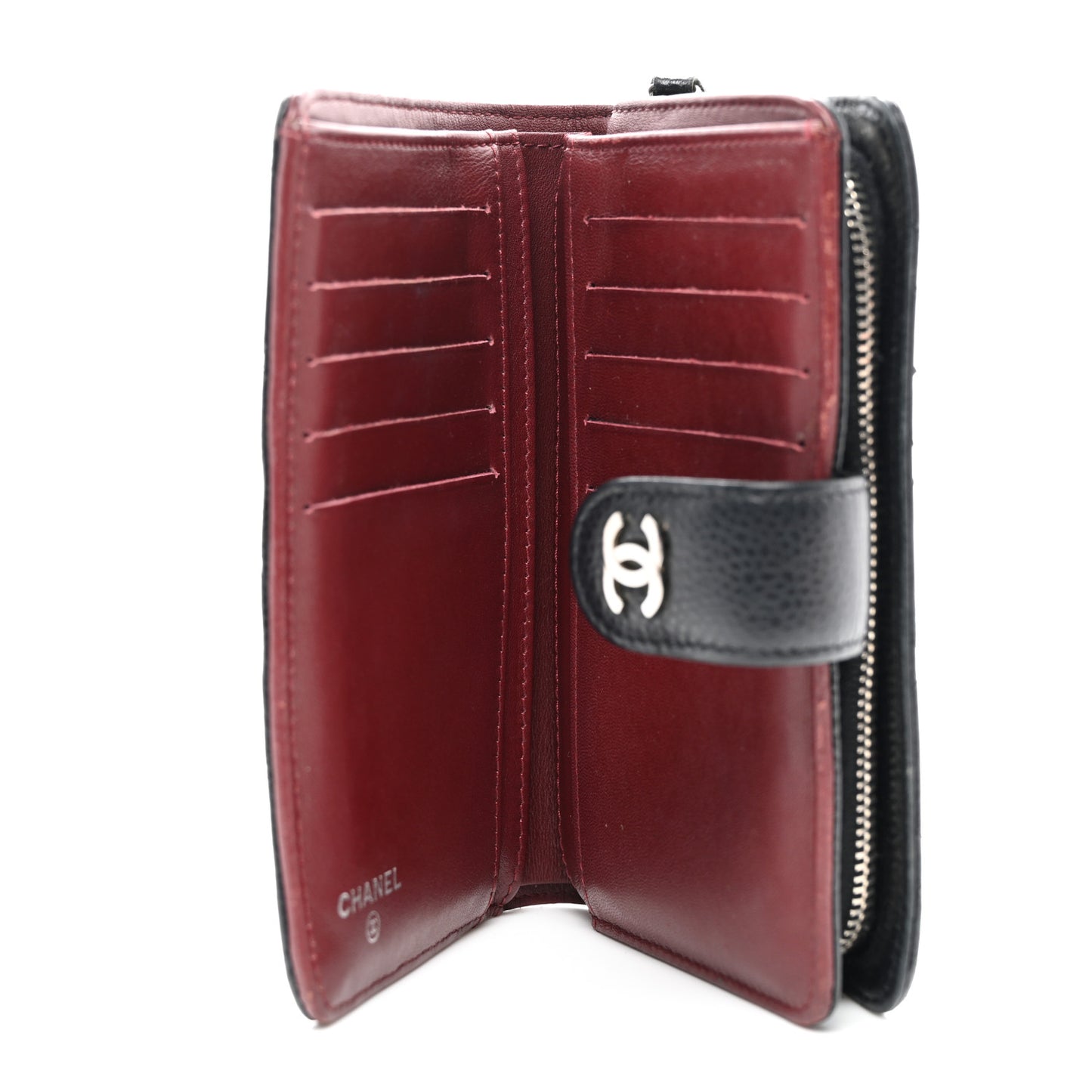 Caviar Quilted CC French Wallet Black