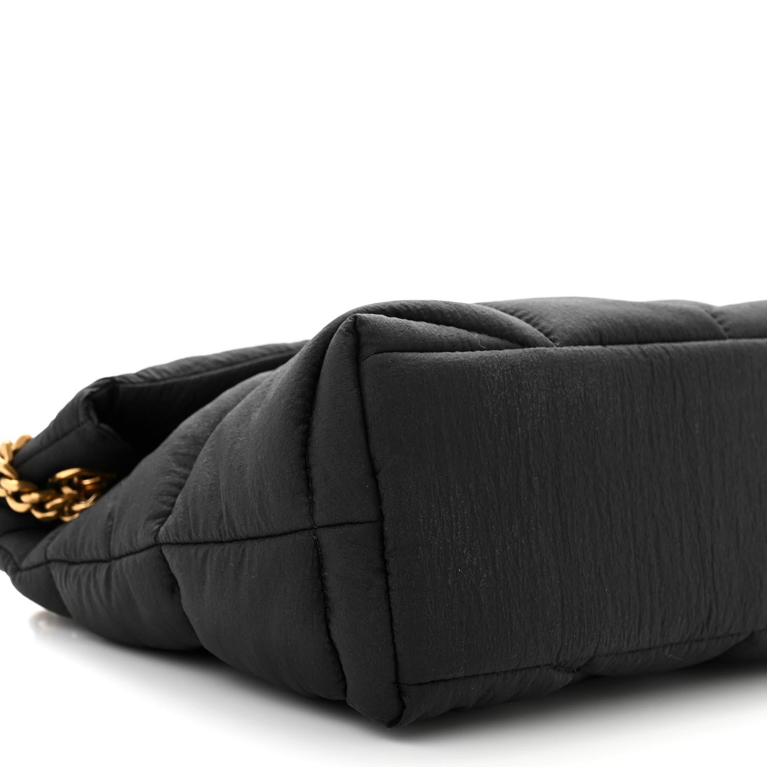 Saint Laurent Nylon Quilted Small Loulou Puffer Monogram Chain Satchel Black 9 of 10