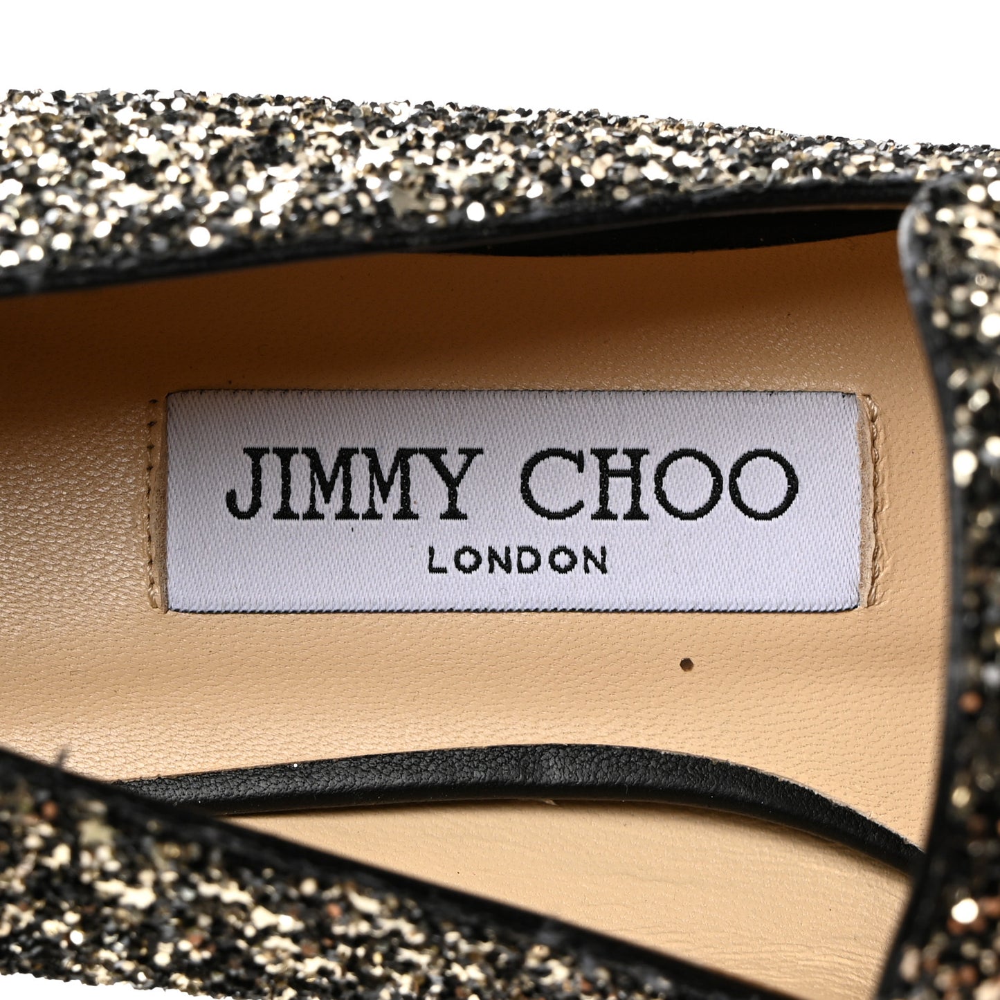 Coarse Glitter Jaida Flat Loafer 36.5 Black