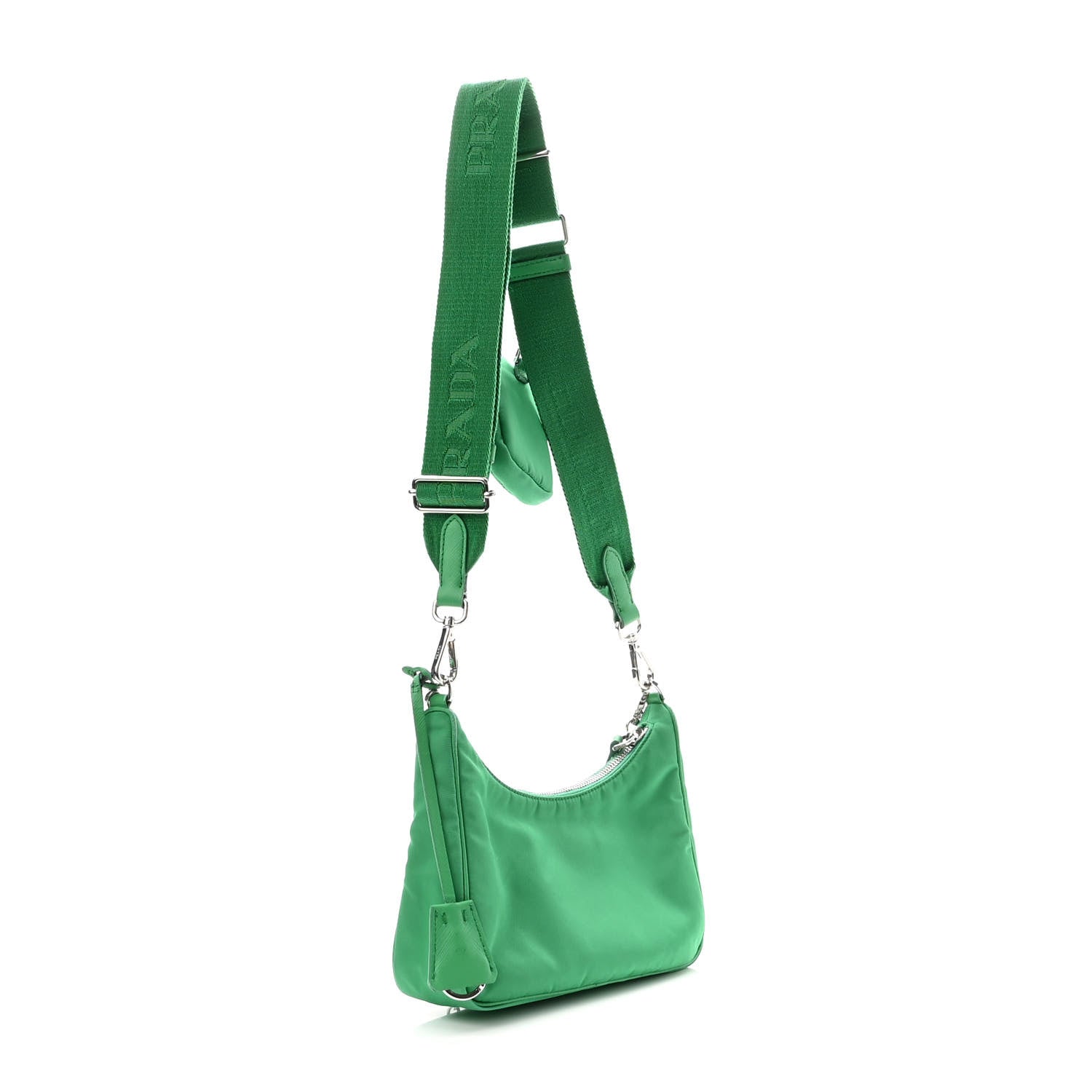 Prada Nylon Re-Edition 2005 Shoulder Bag Menta 2 of 9
