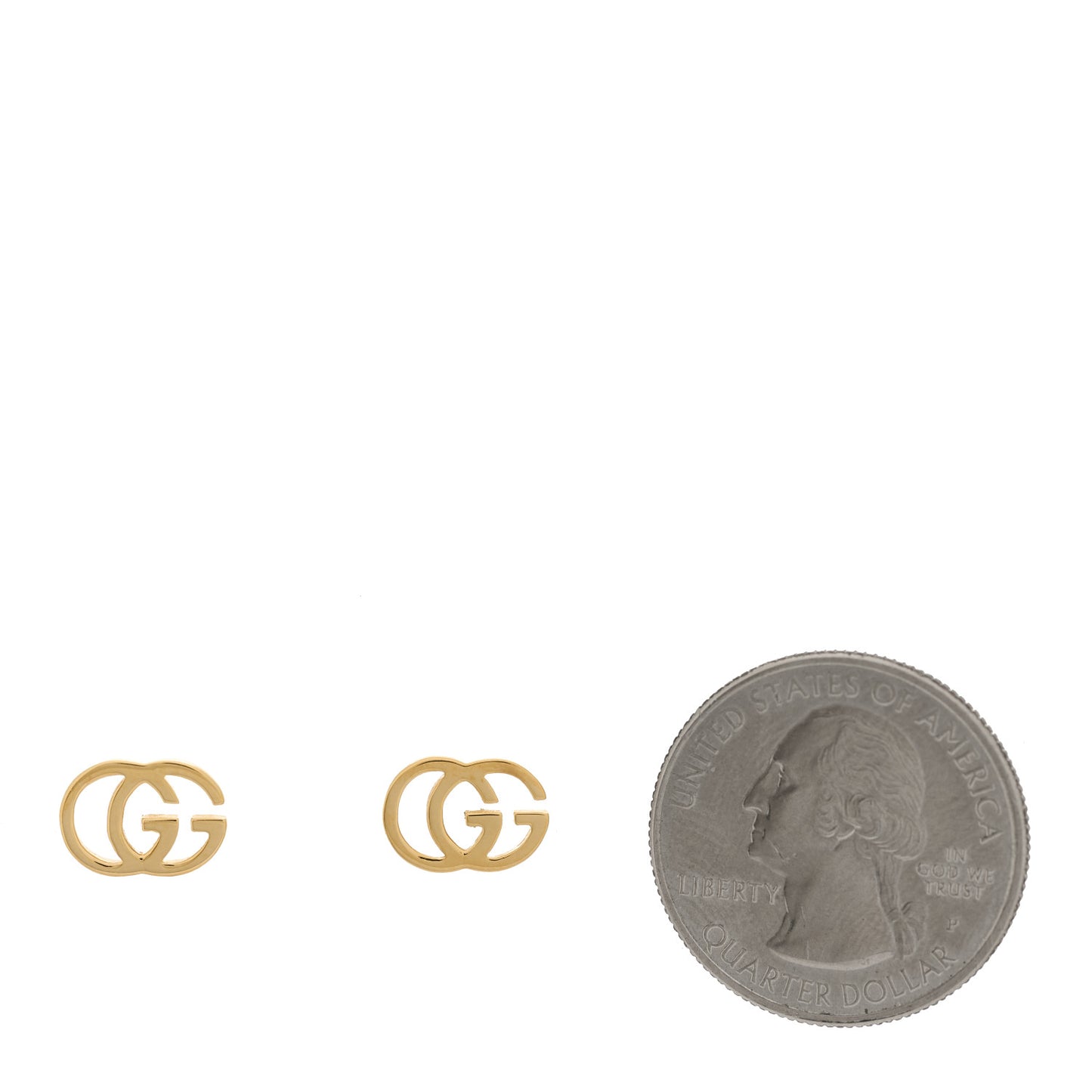 18K Yellow Gold GG Tissue Stud Earrings