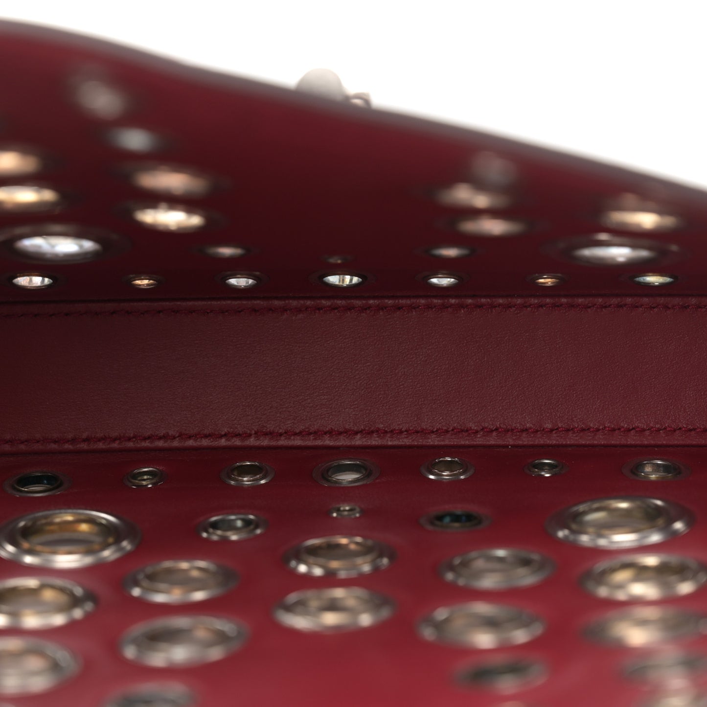 Calfskin Ha Ha Ha Jackie 1961 Eyelet Hobo Cherry Red