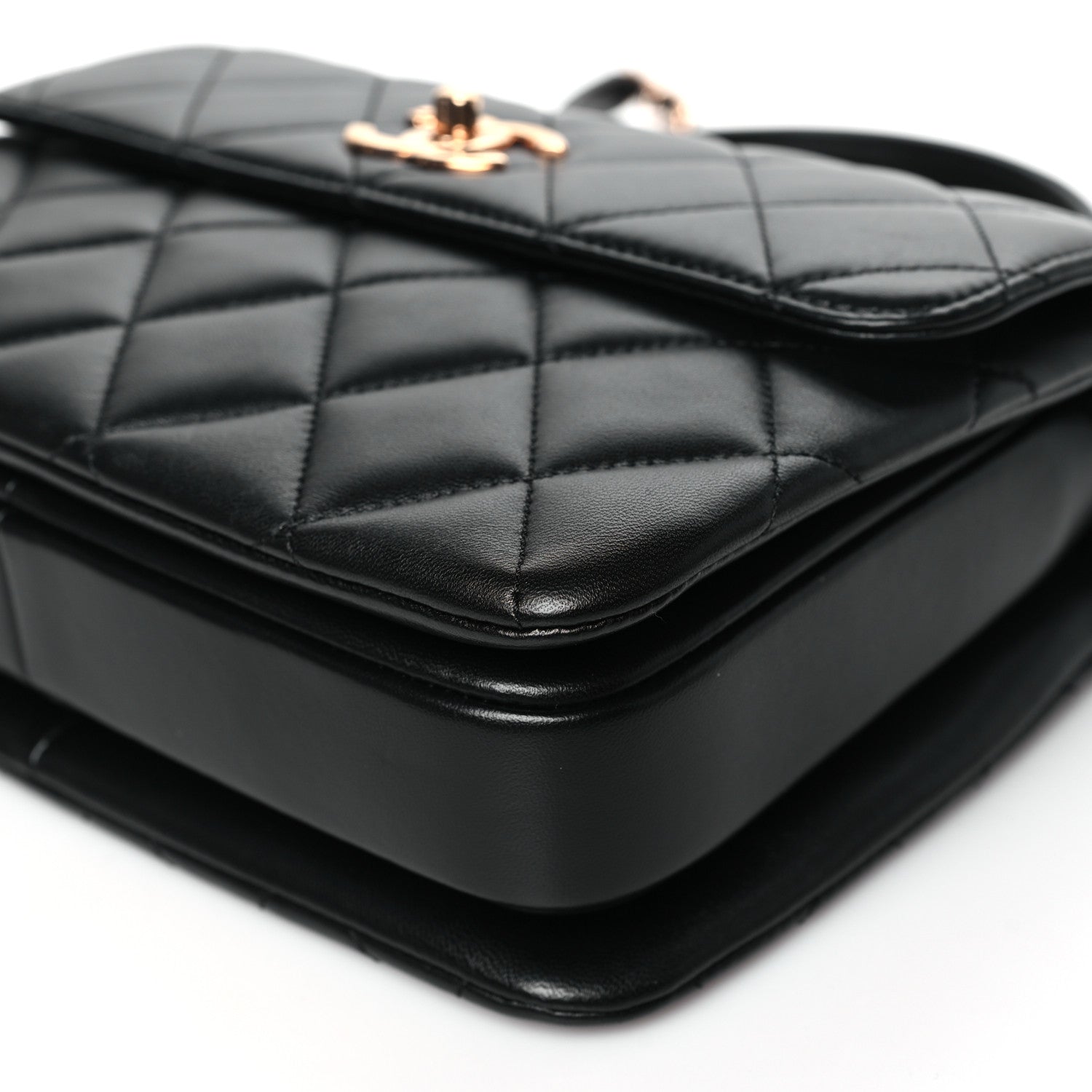 Chanel Lambskin Quilted Small Trendy CC Dual Handle Flap Bag Black 10 of 10