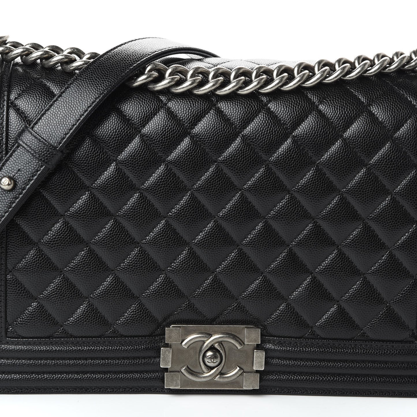 Caviar Quilted New Medium Boy Flap Black