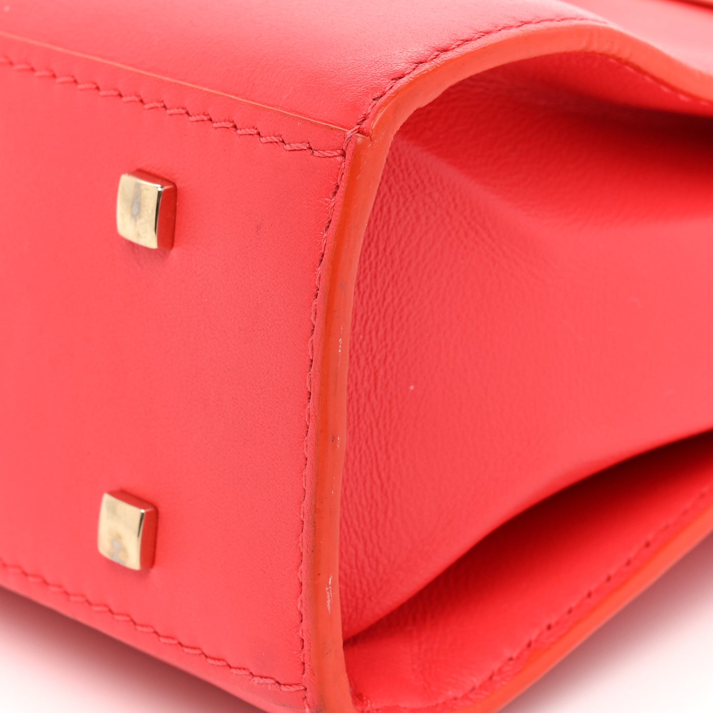 Calfskin Mini Tempete Satchel Red