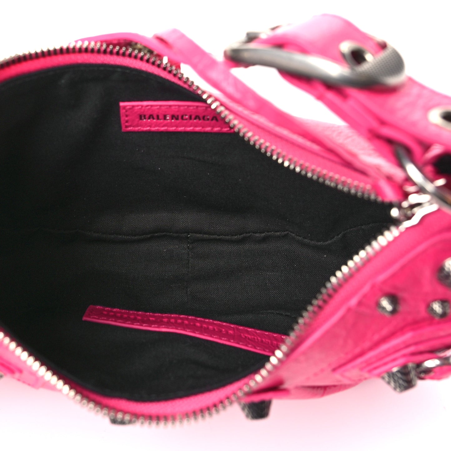 Agneau Arena Le Cagole Shoulder Bag XS Fluo Pink