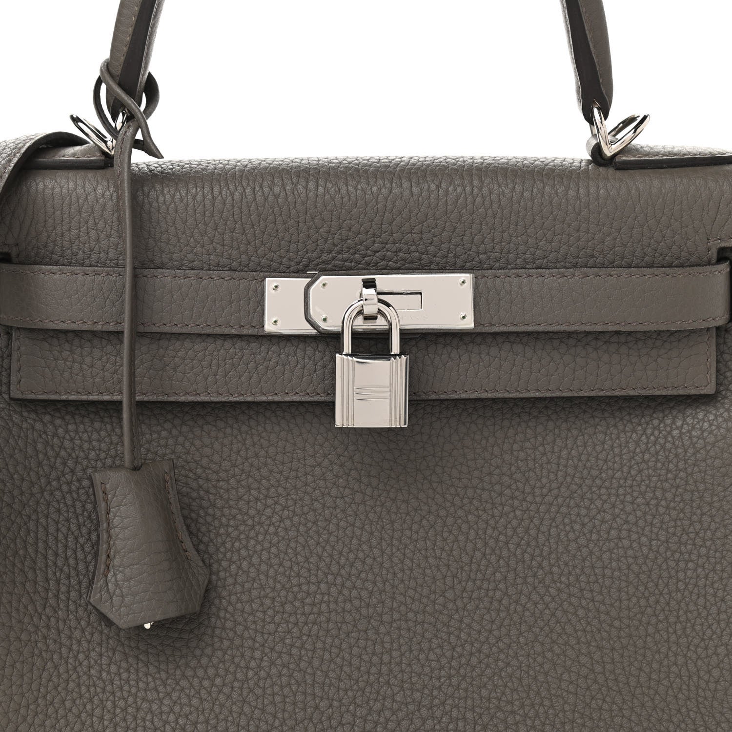 Hermes Taurillon Clemence Kelly Retourne 28 Etain 7 of 14