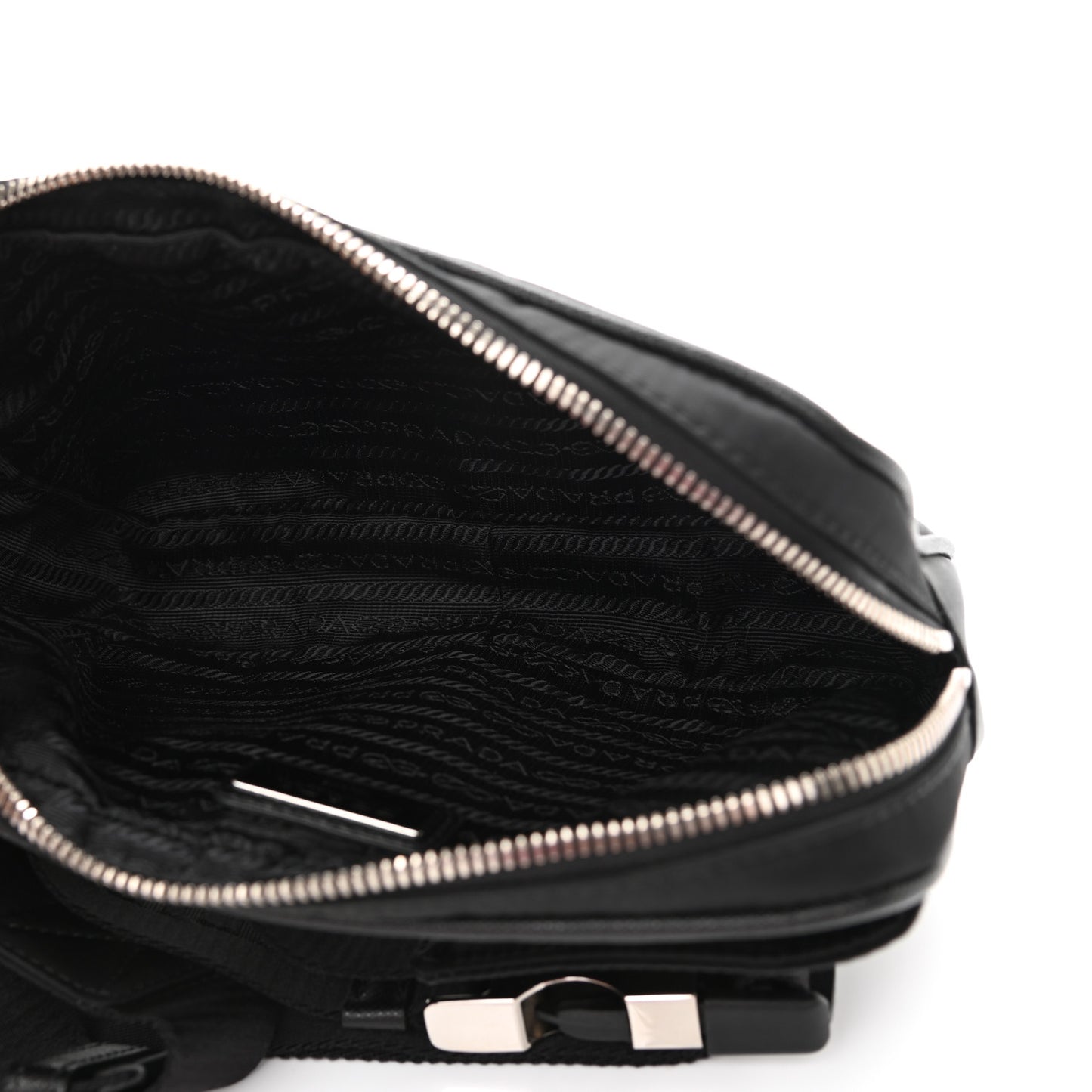 Tessuto Nylon Soft Calf Belt Bag Black