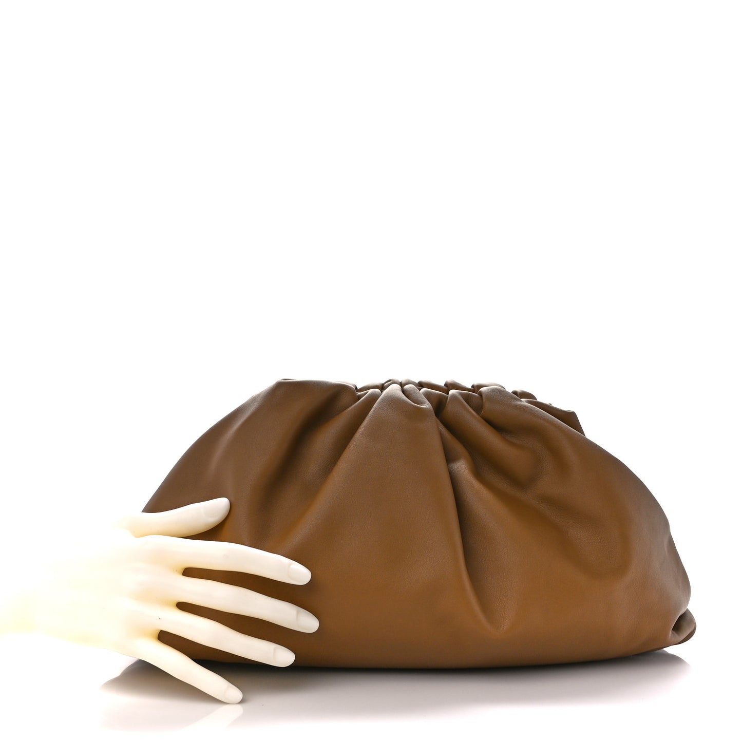 Smooth Butter Calf The Pouch Oversized Clutch Teak